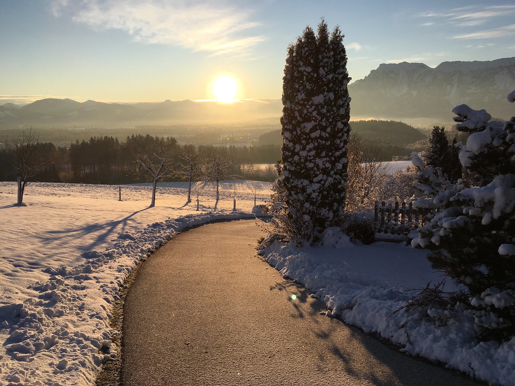 Early winter morning on Ulrichshögl. The first real winter