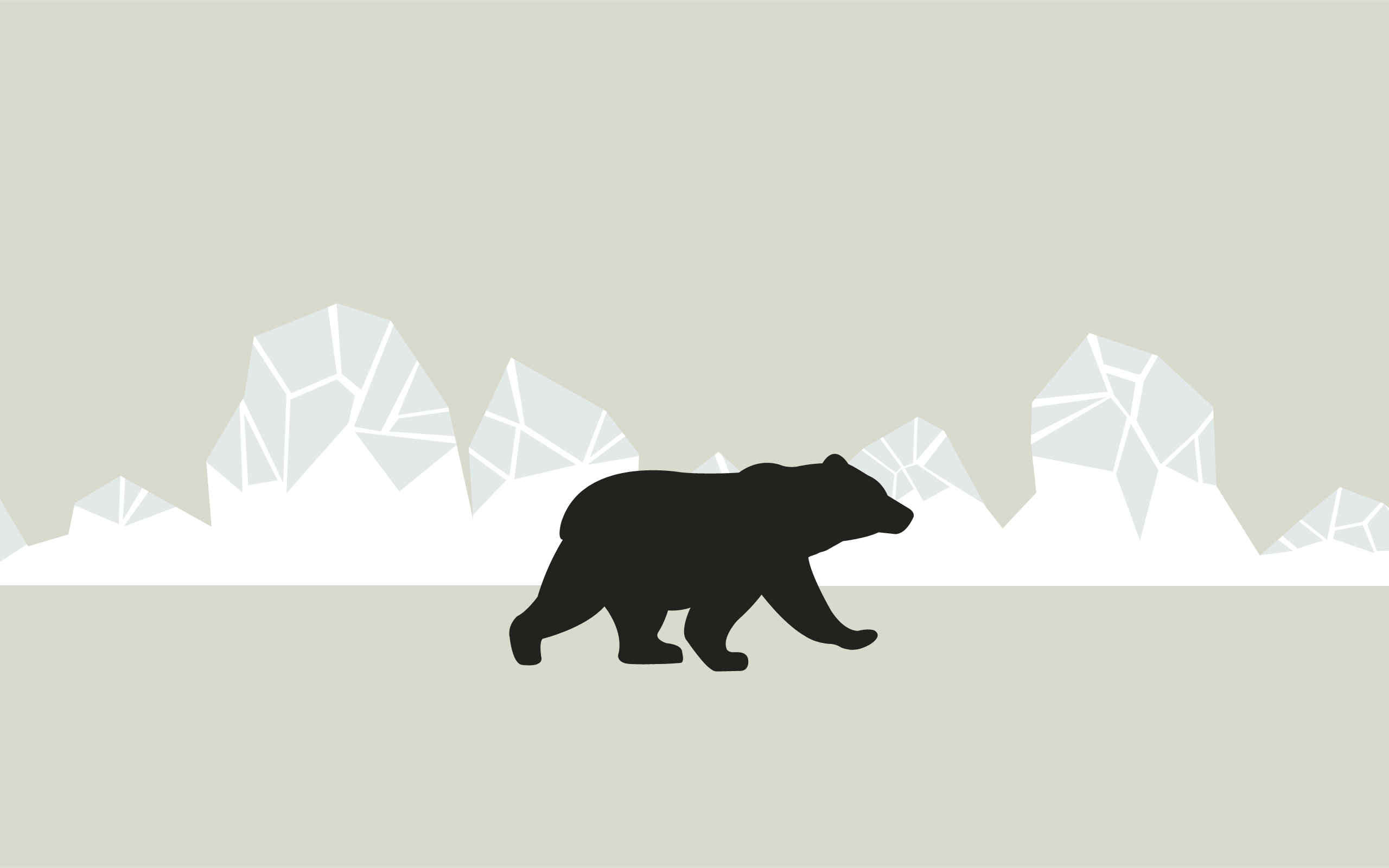 winter, bears, simplistic Wallpaper / WallpaperJam.com