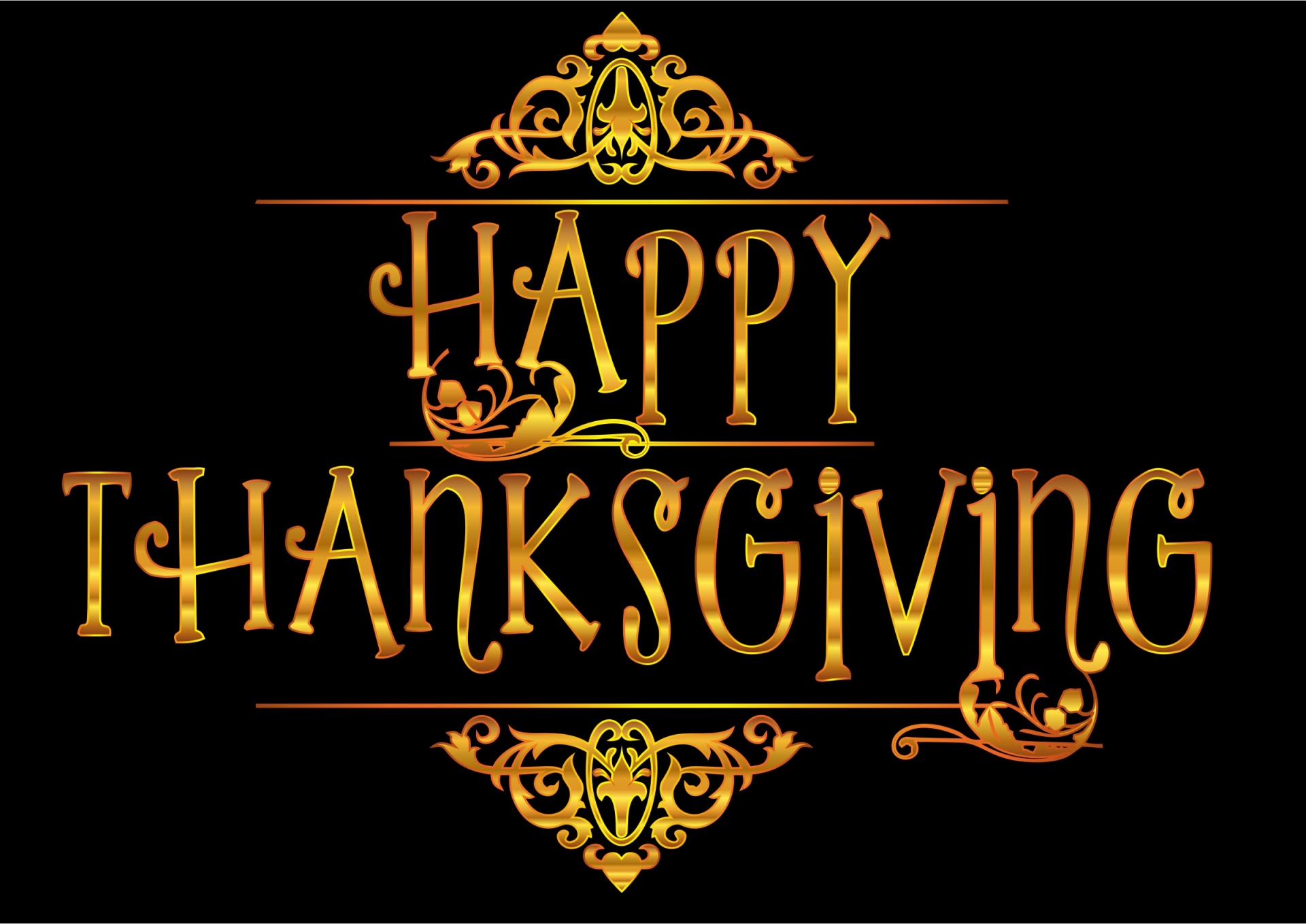Happy Thanksgiving Black Background Free Domain Picture