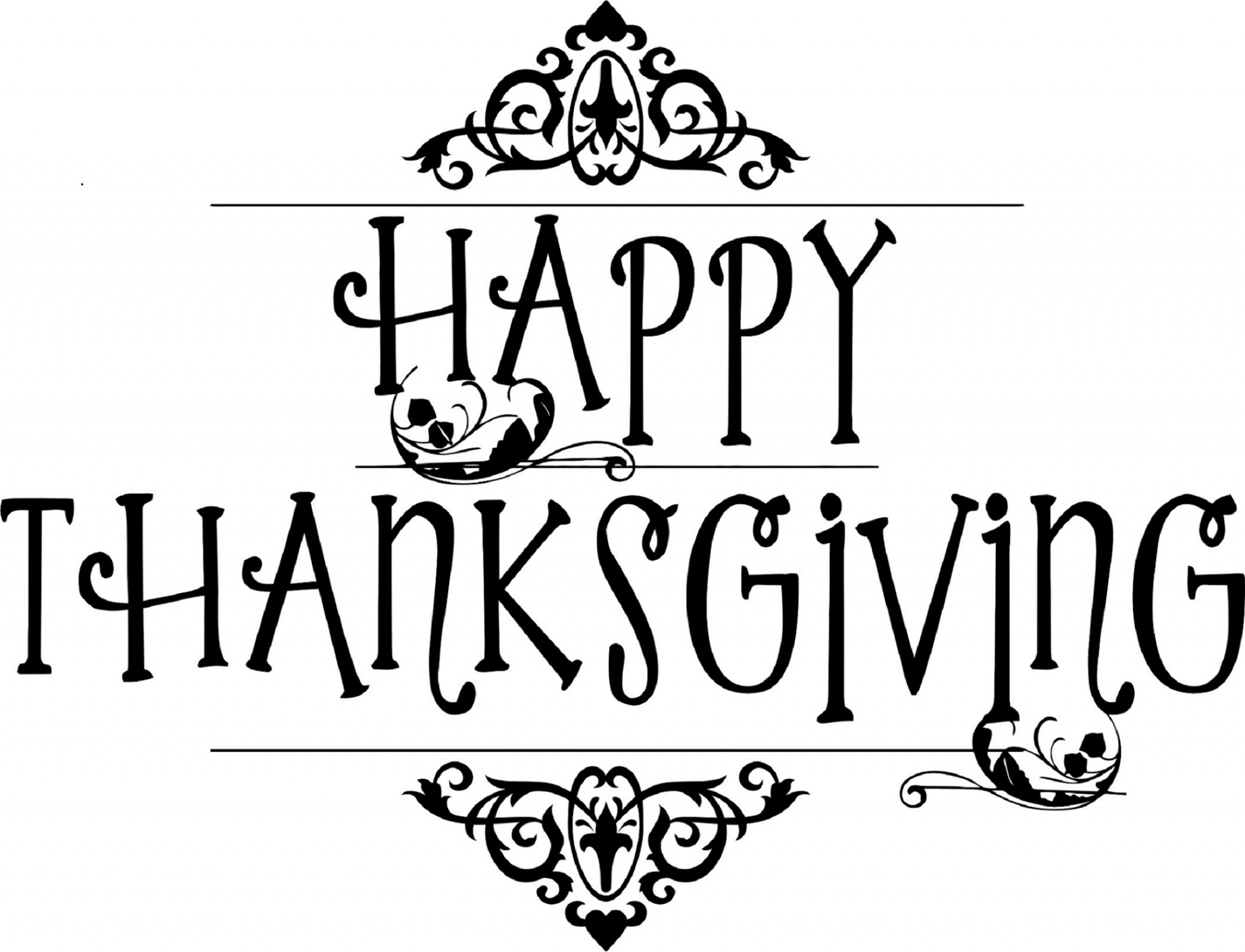 Download free photo of Thanksgiving, turkey, typography, black, background