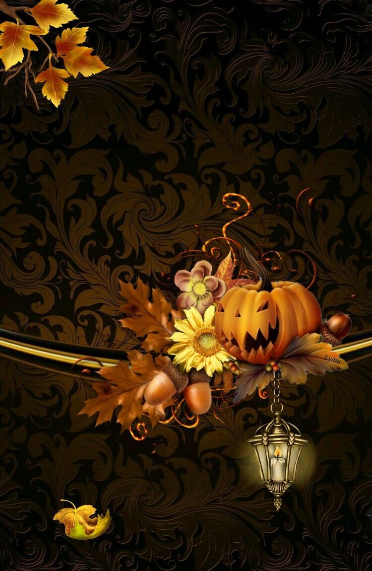 Wallpaper. By Artist L. #happyfallyallwallpaper Wallpaper. By Artist L. Happy halloween picture, Halloween image, Halloween art