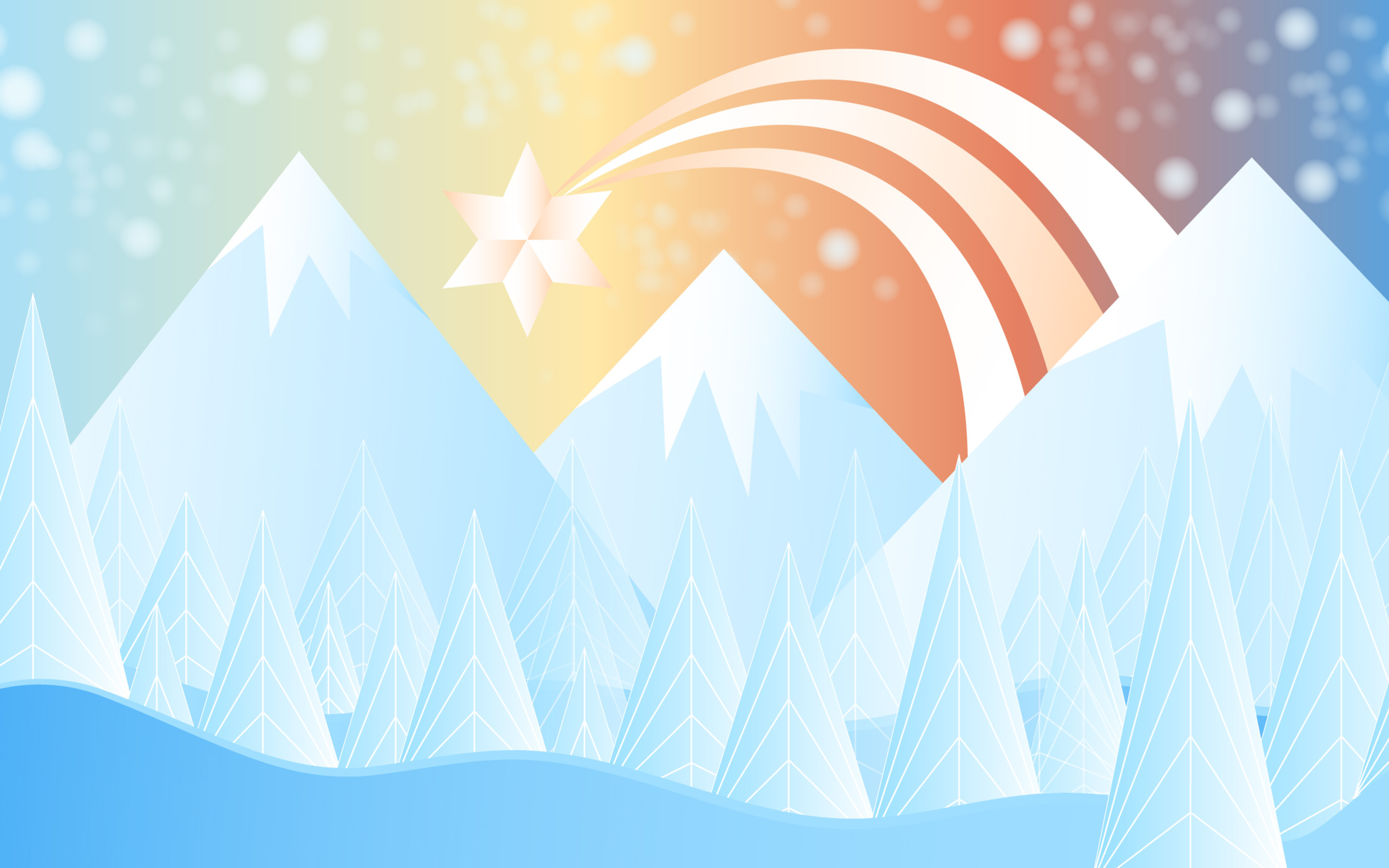 Winter Snow Christmas Mountains Minimalism 4k HD 4k Wallpaper, Image, Background, Photo and Picture