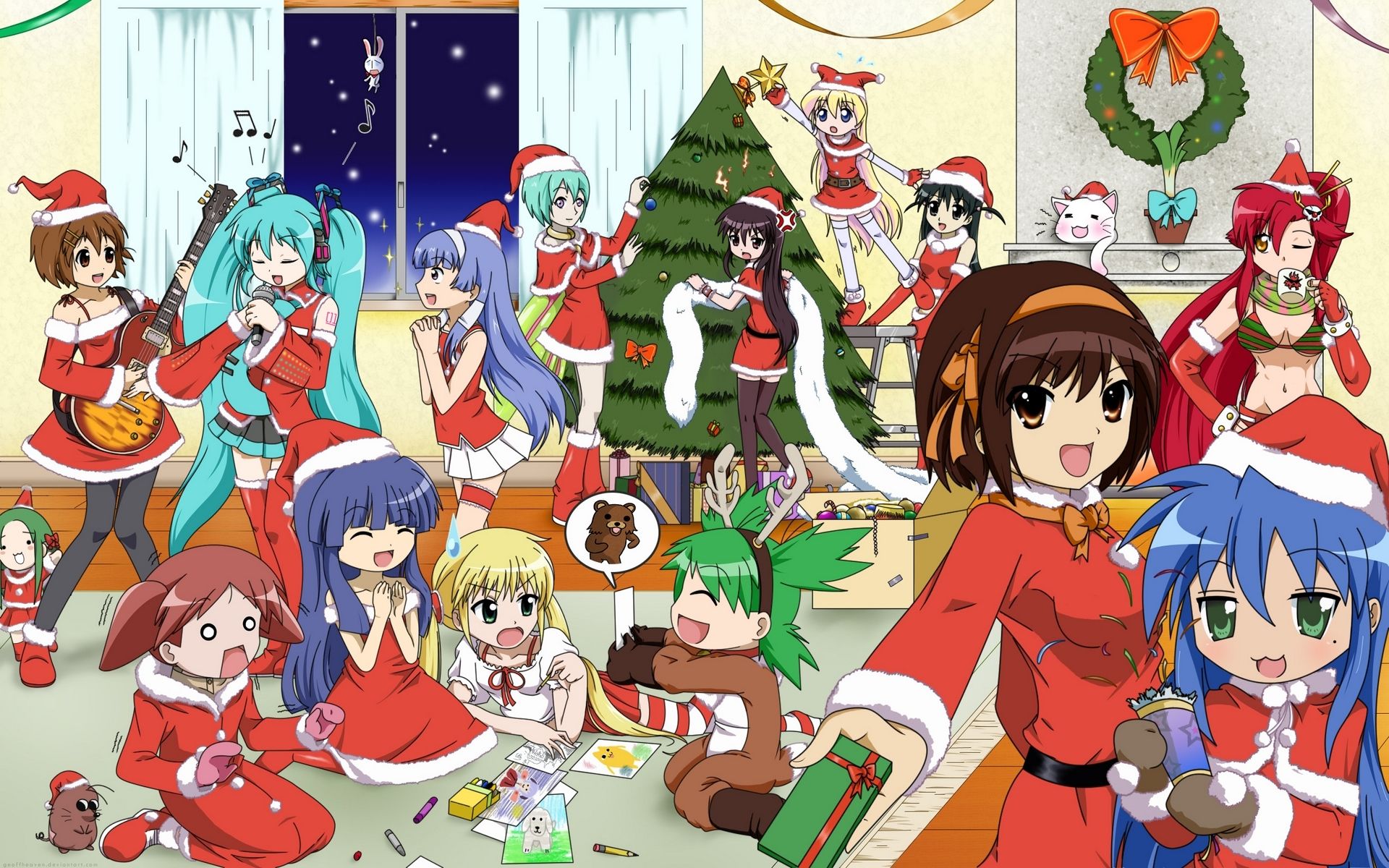 Anime Christmas Lucky Star Melancholy Of Haruhi Suzumiya Oreimo Vocaloid Wallpaper:1920x1200