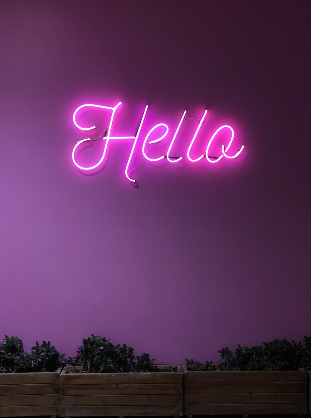 Download Cute Neon Pink Phrase Sign Wallpaper