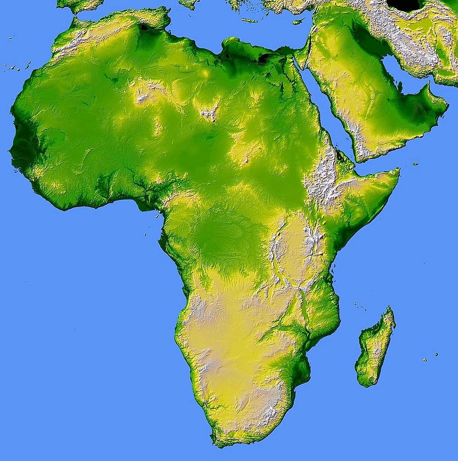 Green Map Clip Art, Africa, Relief, Land, Continent, HD Wallpaper