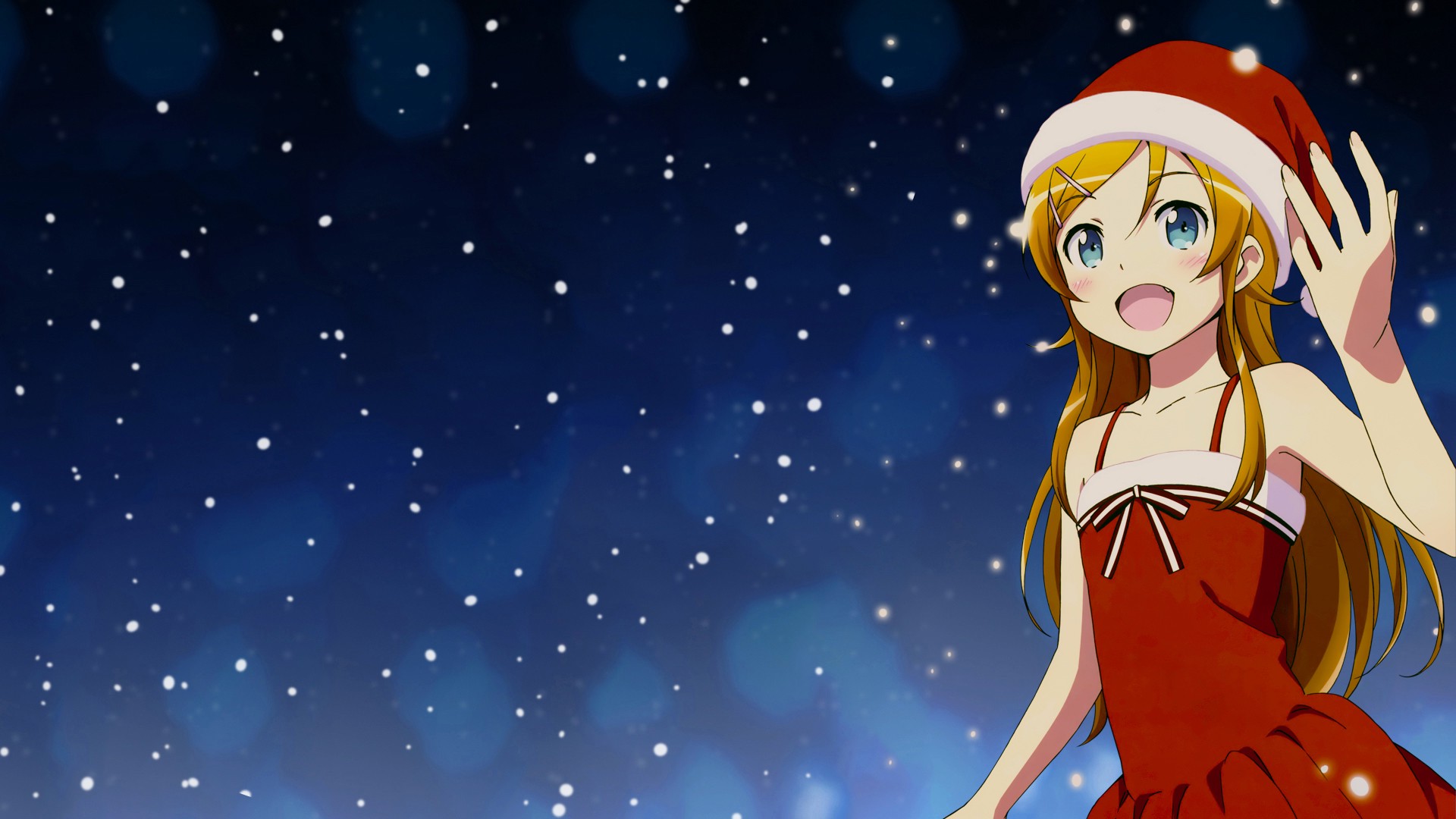 Blonde Anime Girl Christmas
