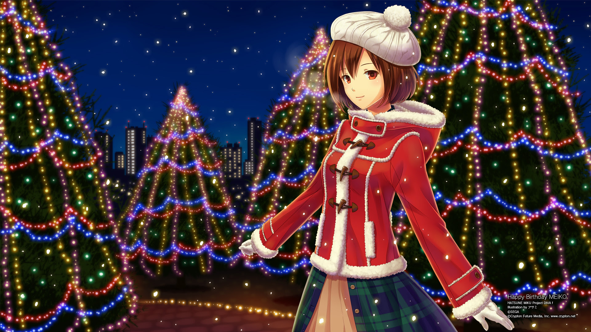 Anime Girl Christmas Wallpaper HD