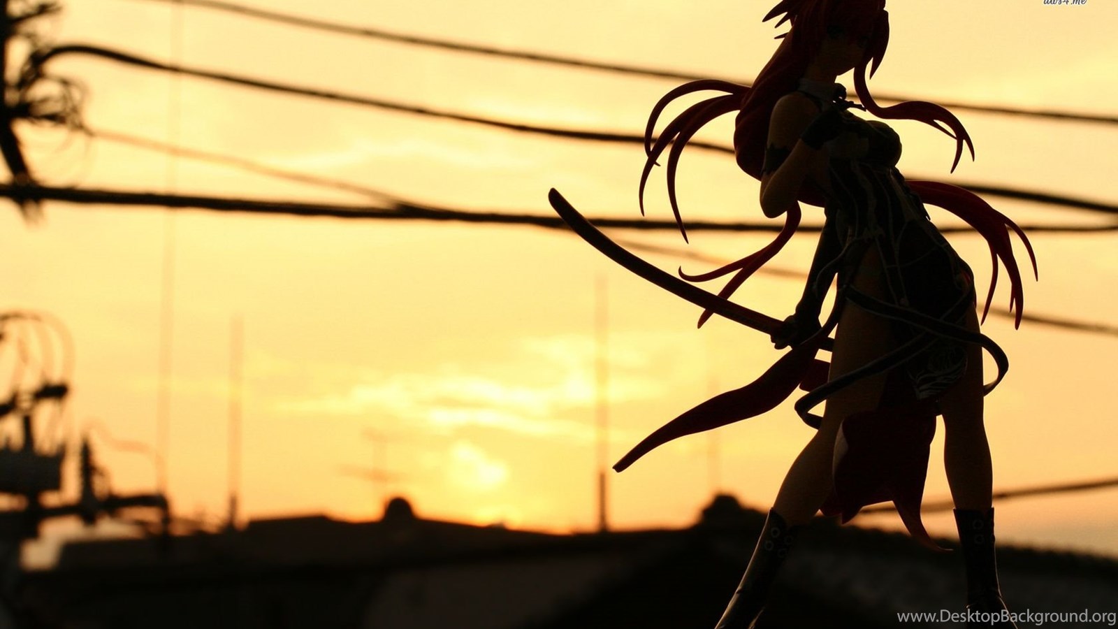 Rei Miyamoto Silhouette Highschool Of The Dead Wallpaper Anime. Desktop Background