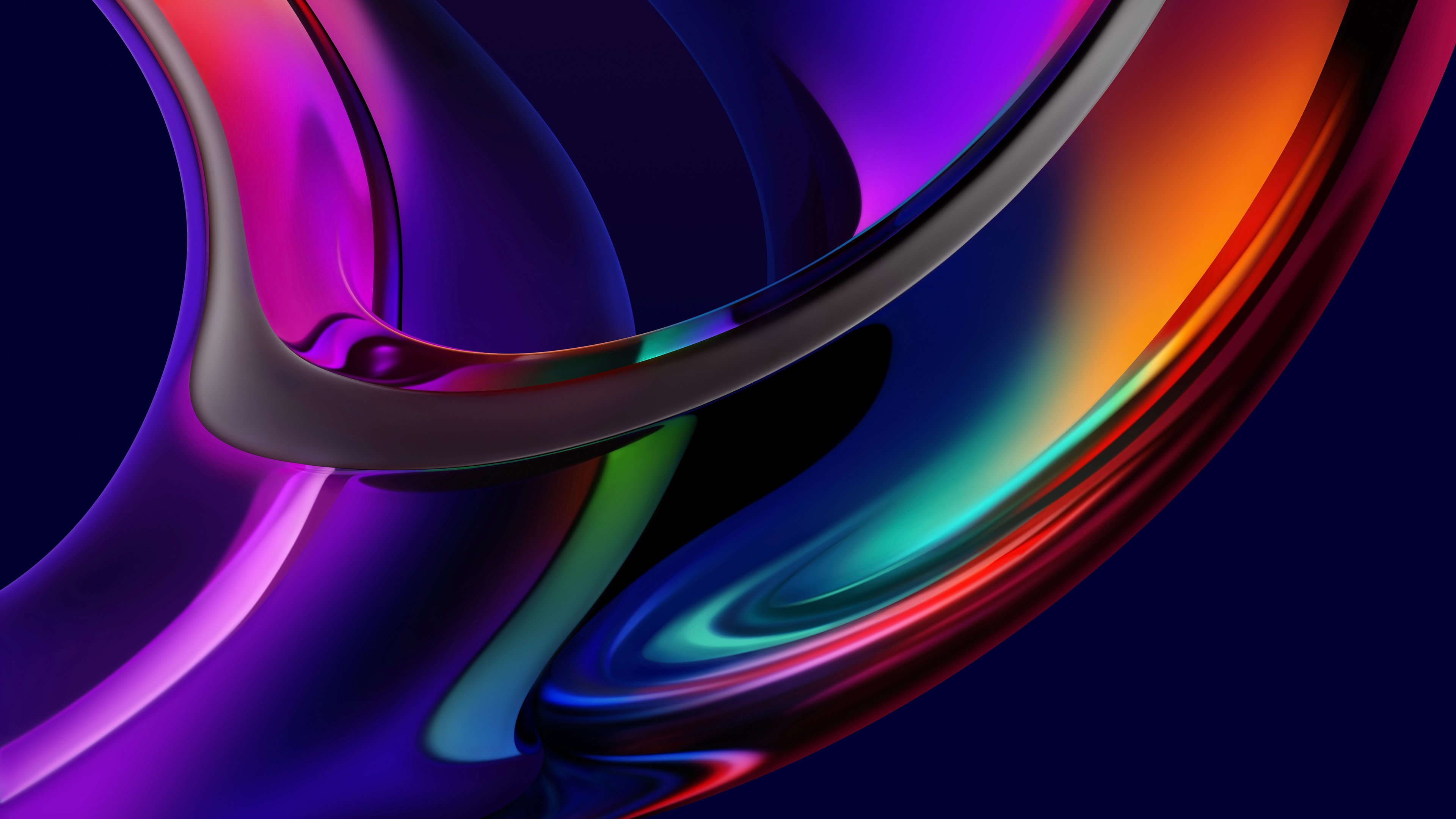 Iridescence, macOS Big Sur, MacBook Pro, Multicolor, Dark, Glossy, 4k » Free desktop 4k wallpapers, Ultra HD