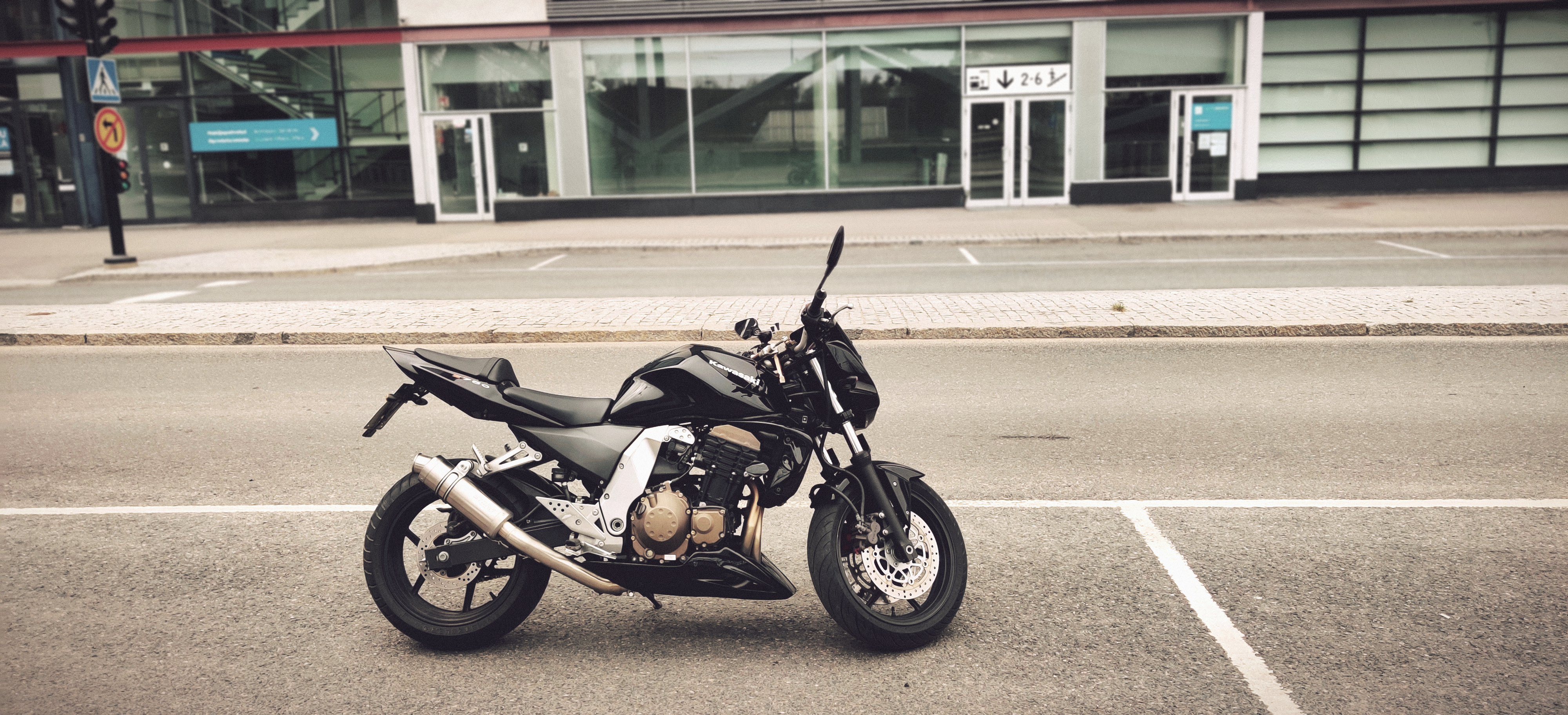 Wallpaper, Kawasaki, z750, urban, motorcycle, street, vehicle, summer, city 4000x1824