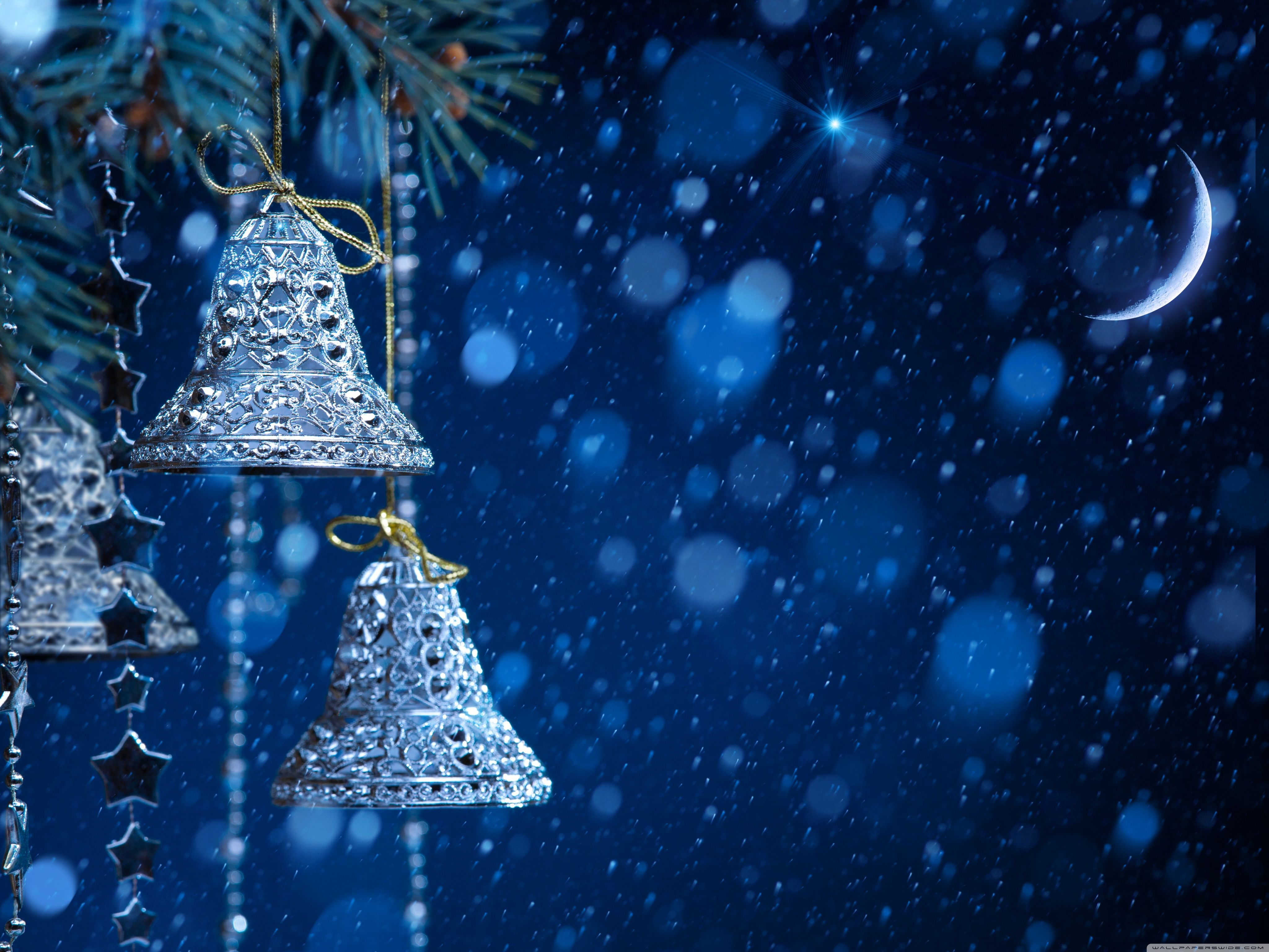 Christmas Bells Silver Wallpapers - Wallpaper Cave