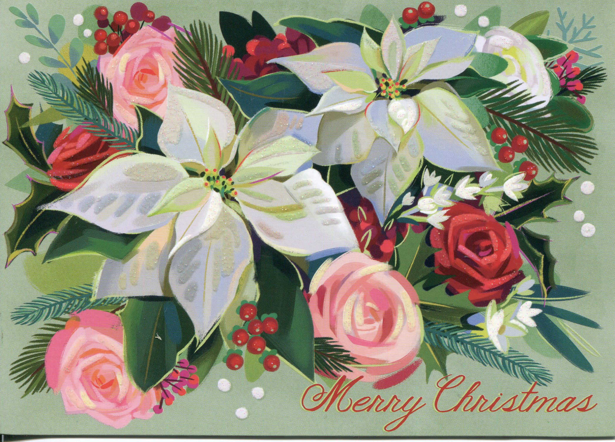 Merry Christmas Flowers Picture
