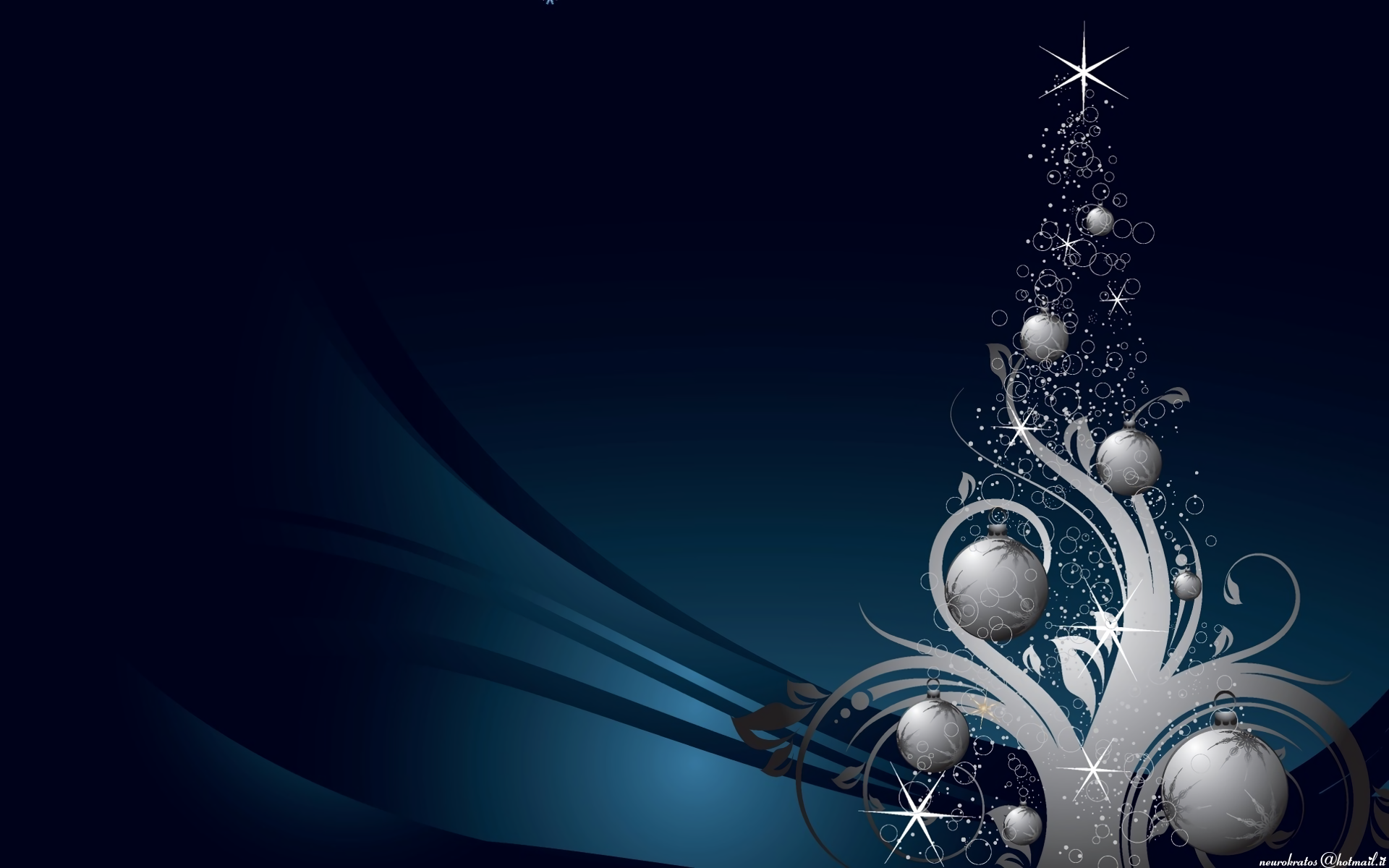 Silver Christmas Tree HD Wallpaper