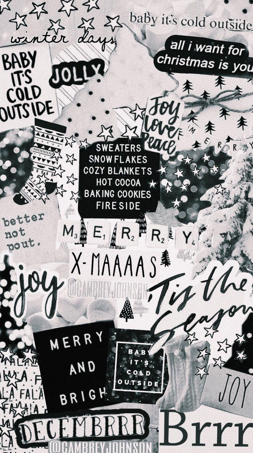 Christmas Collage Aesthetic Wallpaper
