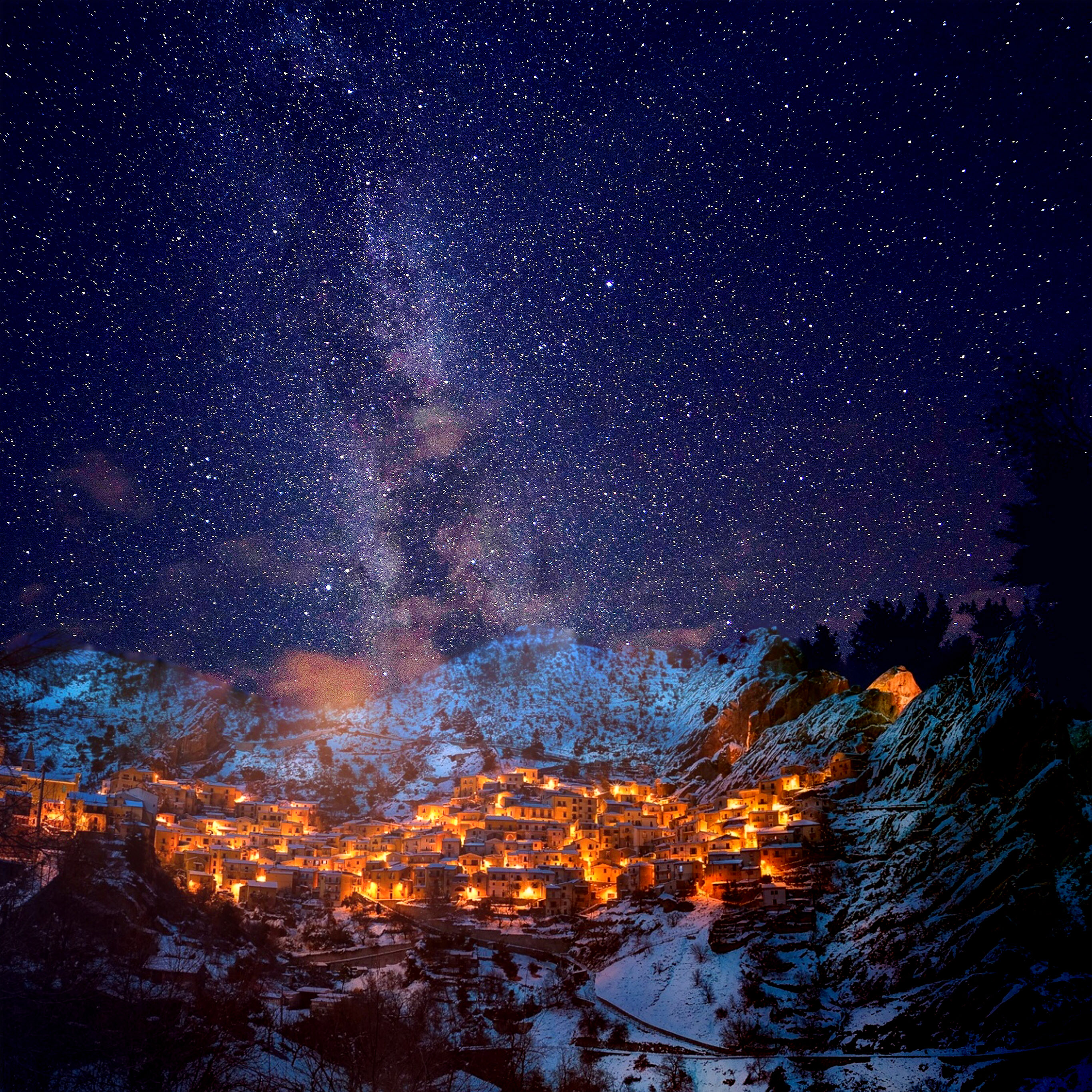 Old Trafford Shuaib Domun Nature Night City Wallpaper