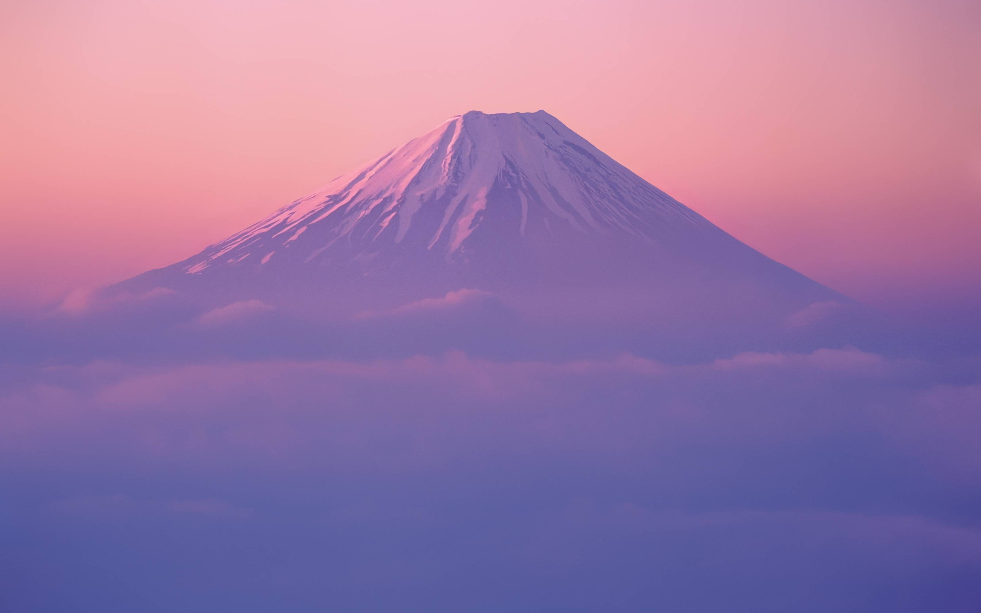 Mount fuji purple живые обои