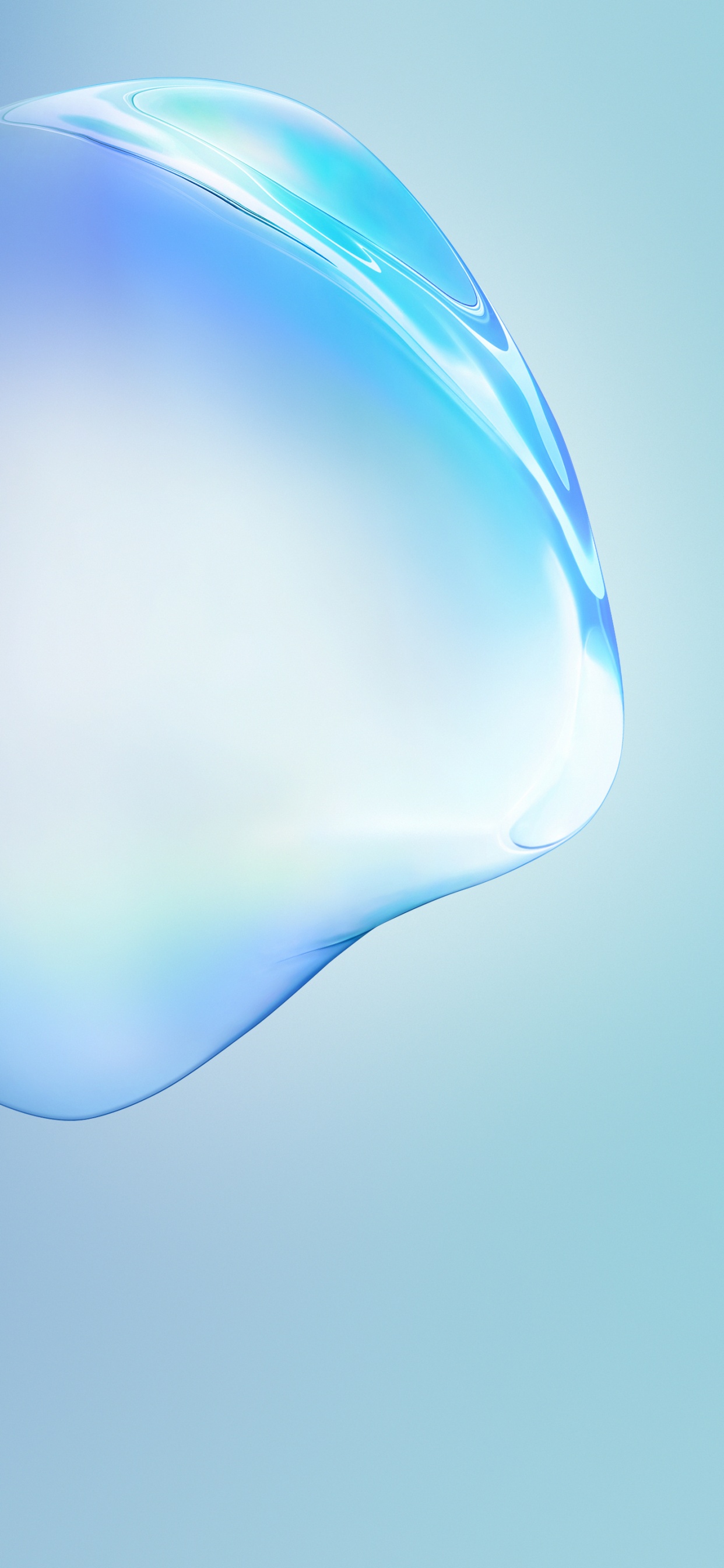 Samsung Galaxy Note10 Wallpaper 4K, Bubble, Blue, Stock, Android Abstract