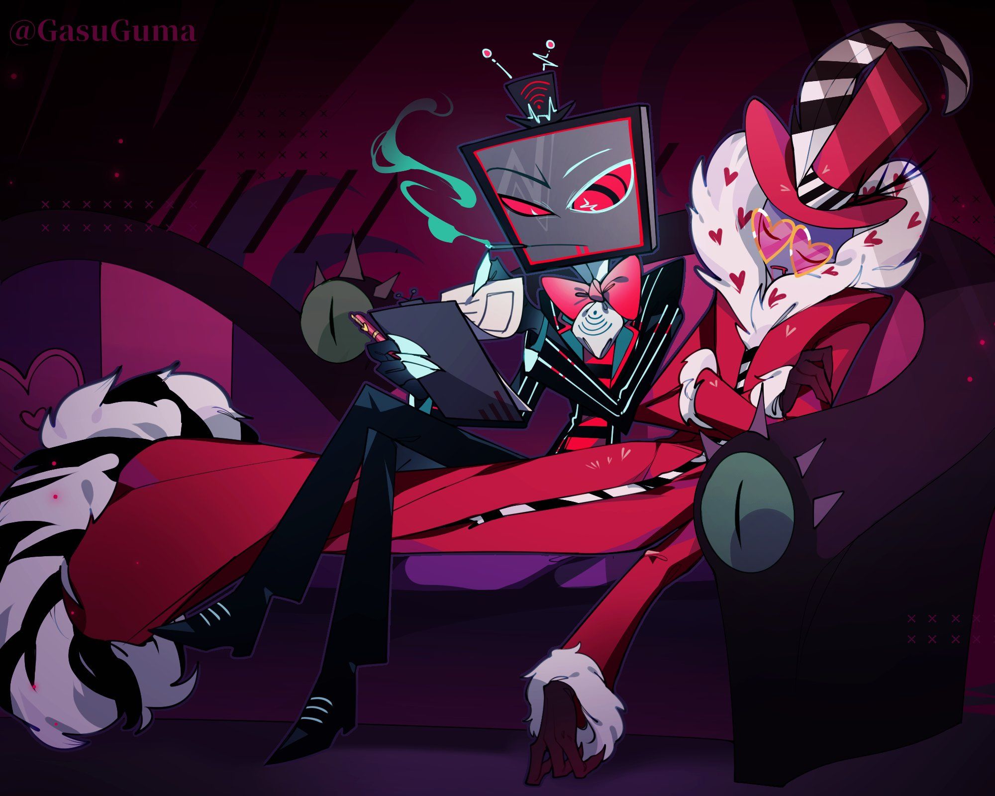 Shipville Valentino x Vox ideas. hotel art, vivziepop hazbin hotel, vox