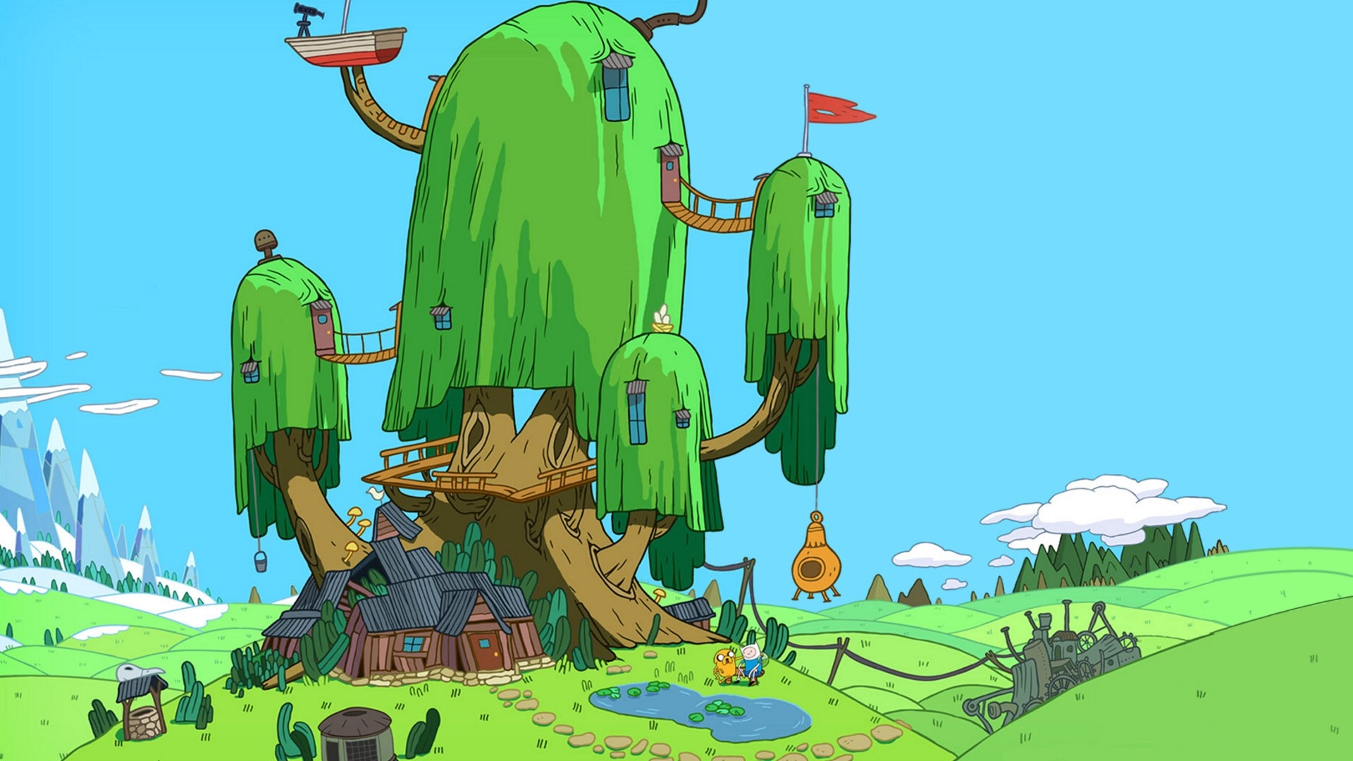 trees adventure time adventure time with finn and jake tree house 1920x1080...