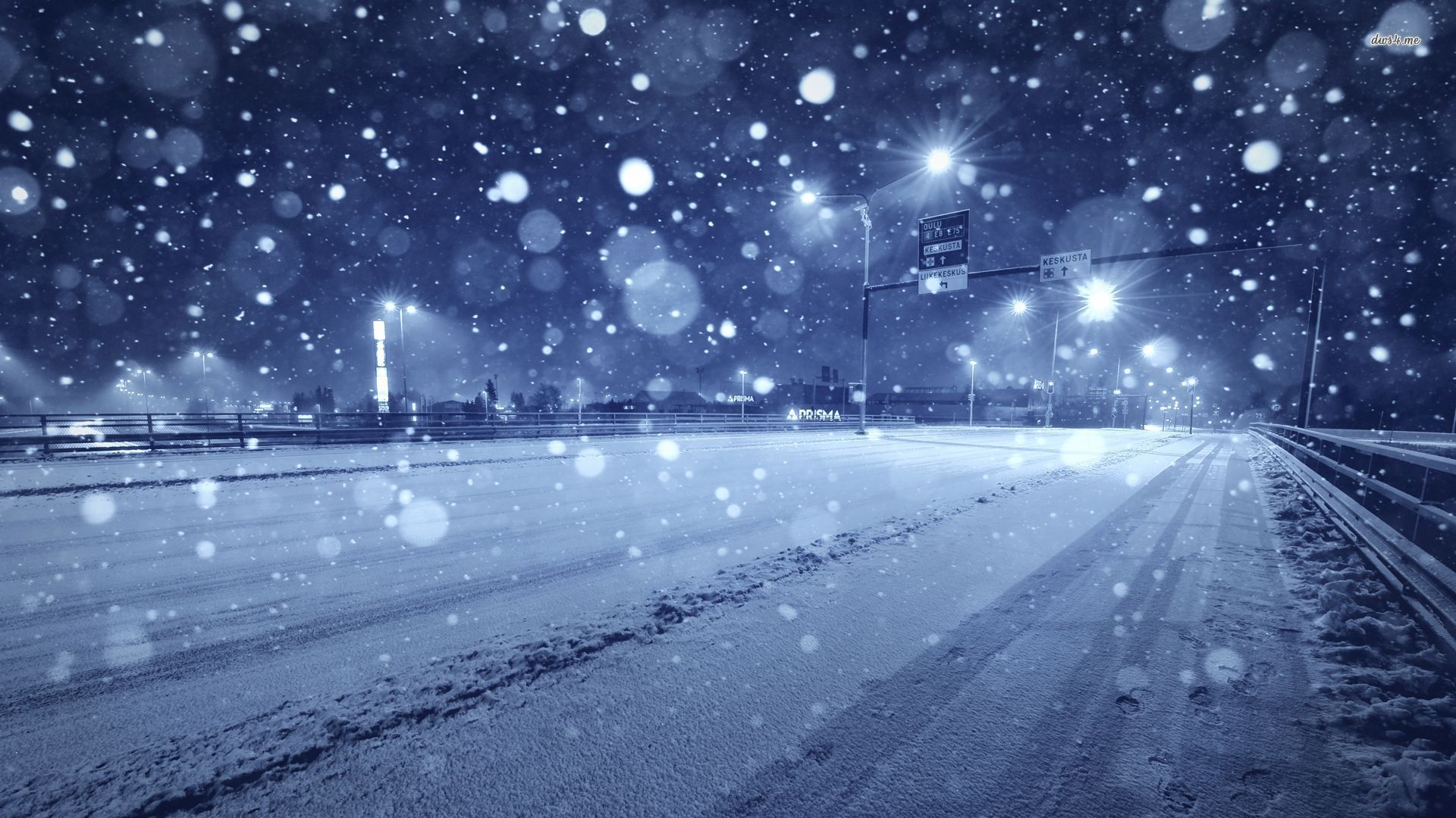 City Snow Wallpaper