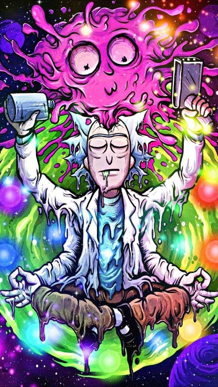 Psychedelic Rick and Morty, rick and morty trippy android HD phone