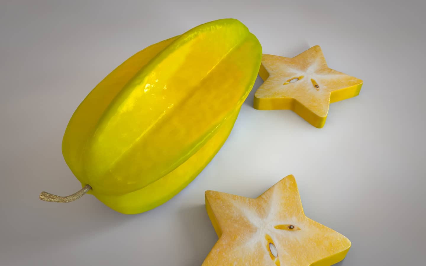 Star Fruit Carambola 3D Model