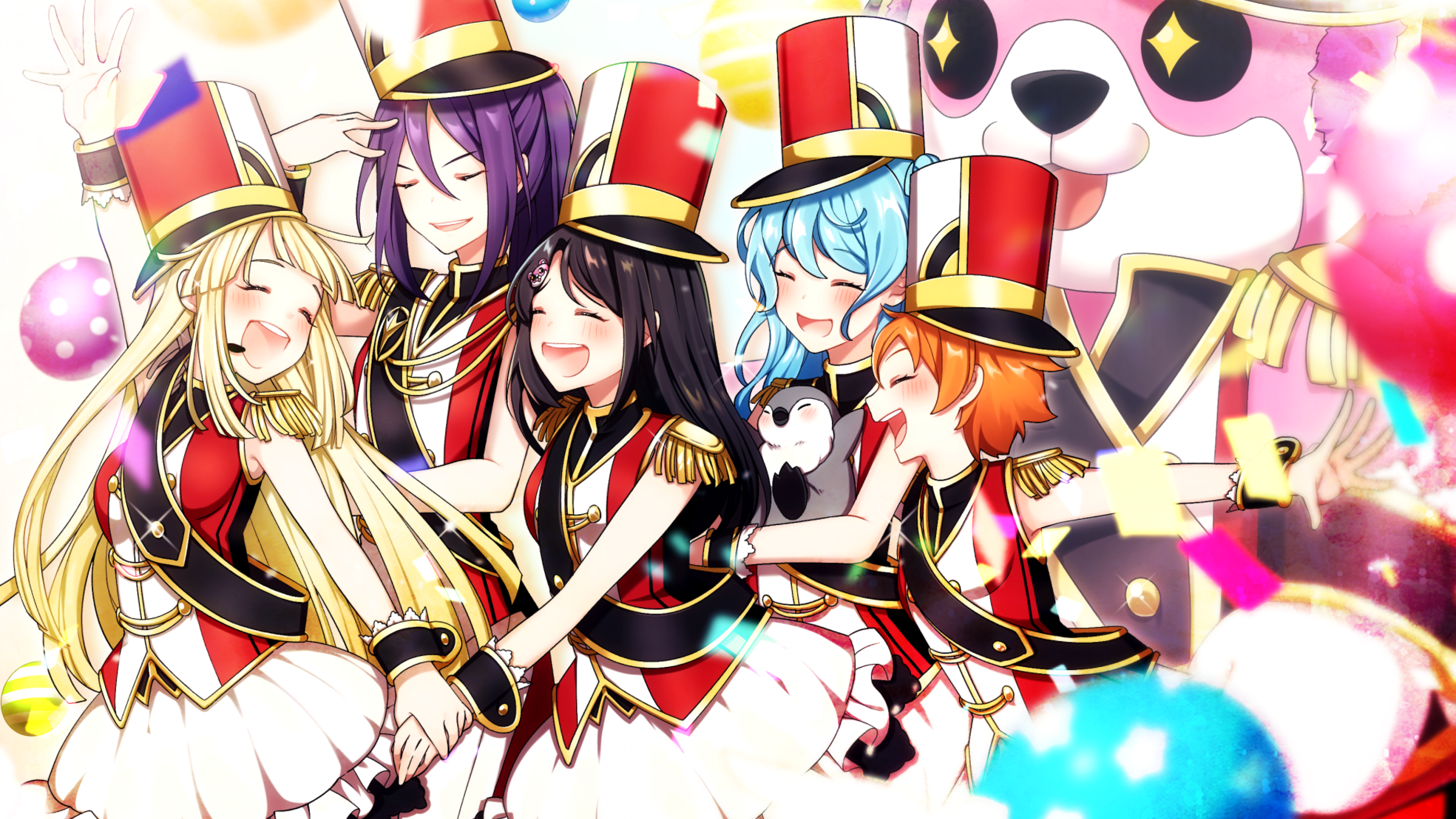Download 3840x2160 Bang Dream, Matsubara Kanon, Kitazawa Hagumi, Okusawa Misaki, Seta Kaoru Wallpaper for UHD TV