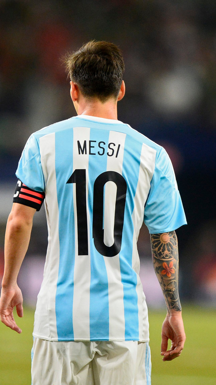 Download 720x1280 wallpaper lionel messi, 10 number, jersey, samsung galaxy mini s3, s5, neo, alpha, sony xperia compact z1, z2, z3, asus zenfone, 720x1280 HD image, background, 9606