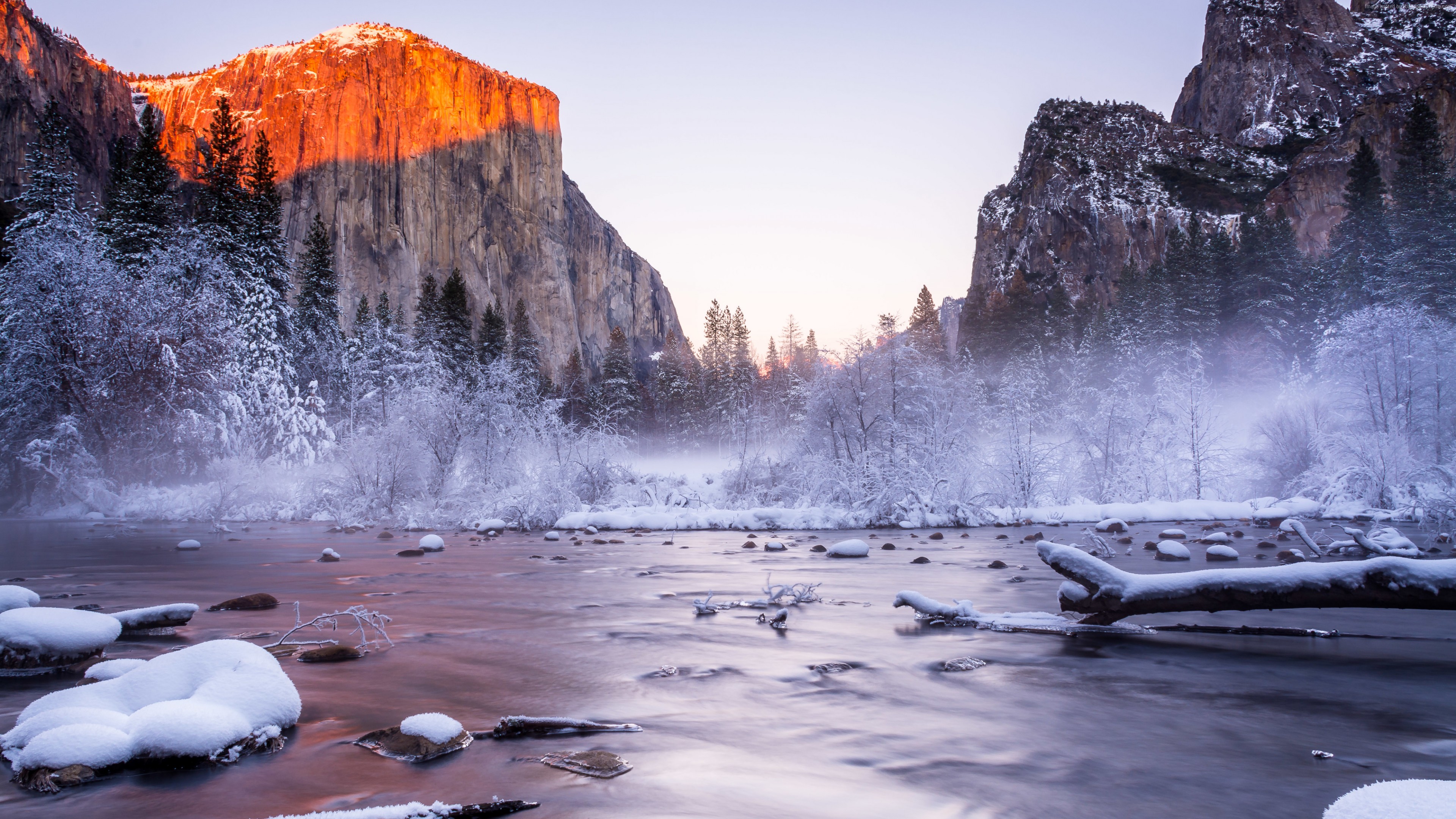 Wallpaper Yosemite, 5k, 4k wallpaper, National Park, California, USA, winter, tourism, travel, lake, mountain, Nature Wallpaper Download Resolution 4K Wallpaper