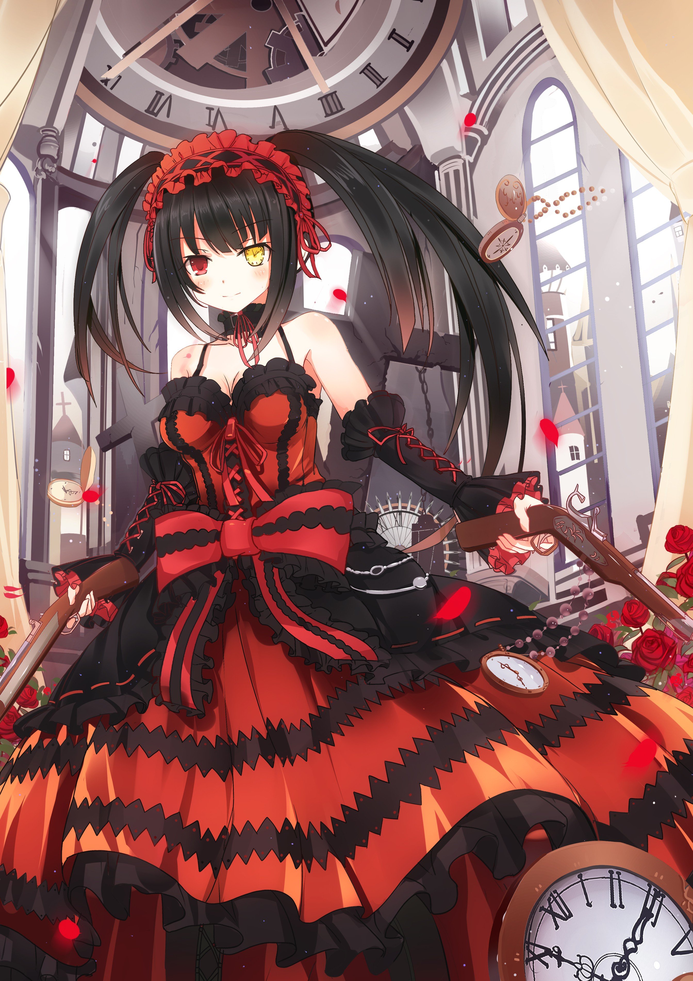 2688x3801 date a live tokisaki kurumi heterochromia wallpaper