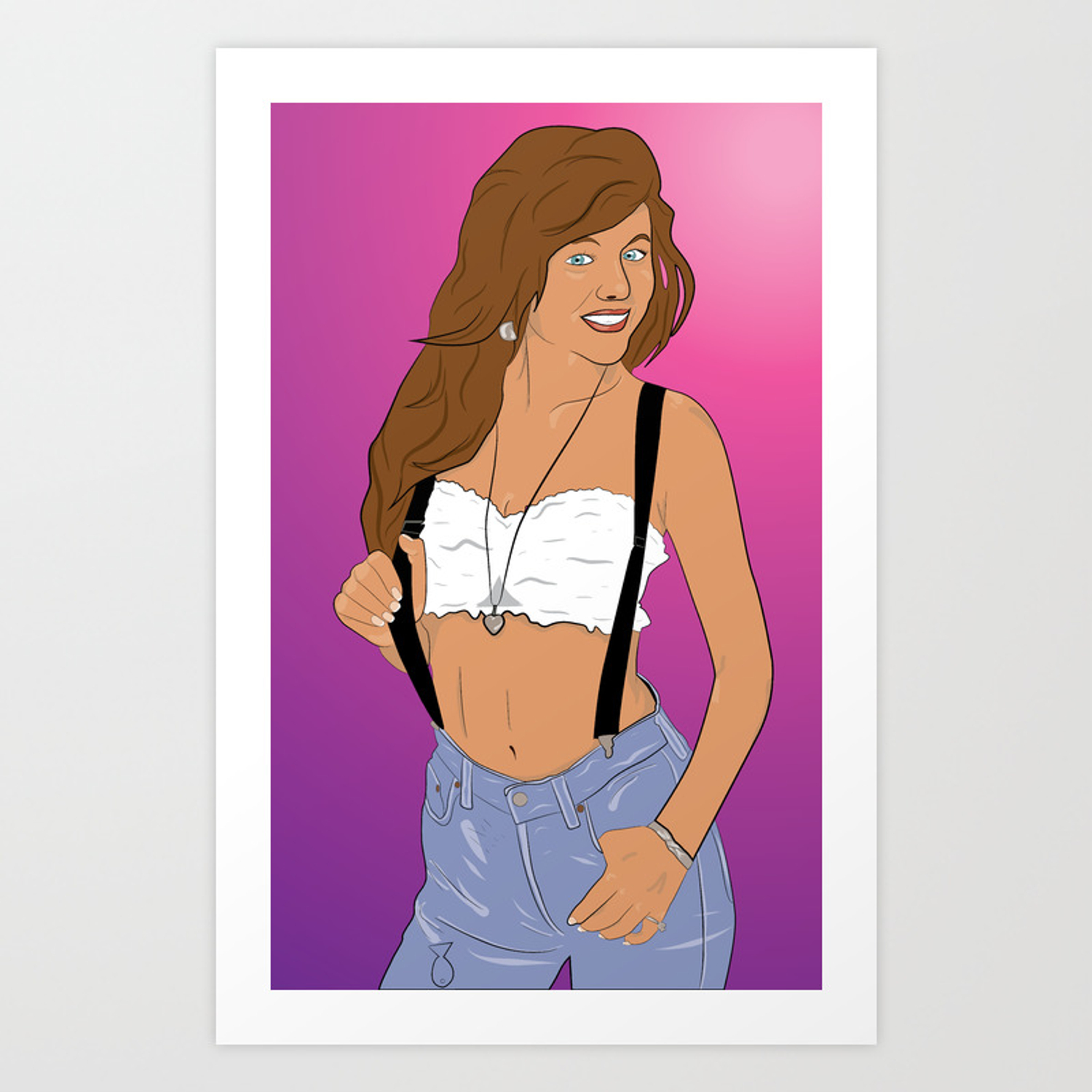 Saved by the Bell Kapowski Art Print by Slice of Pizzo
