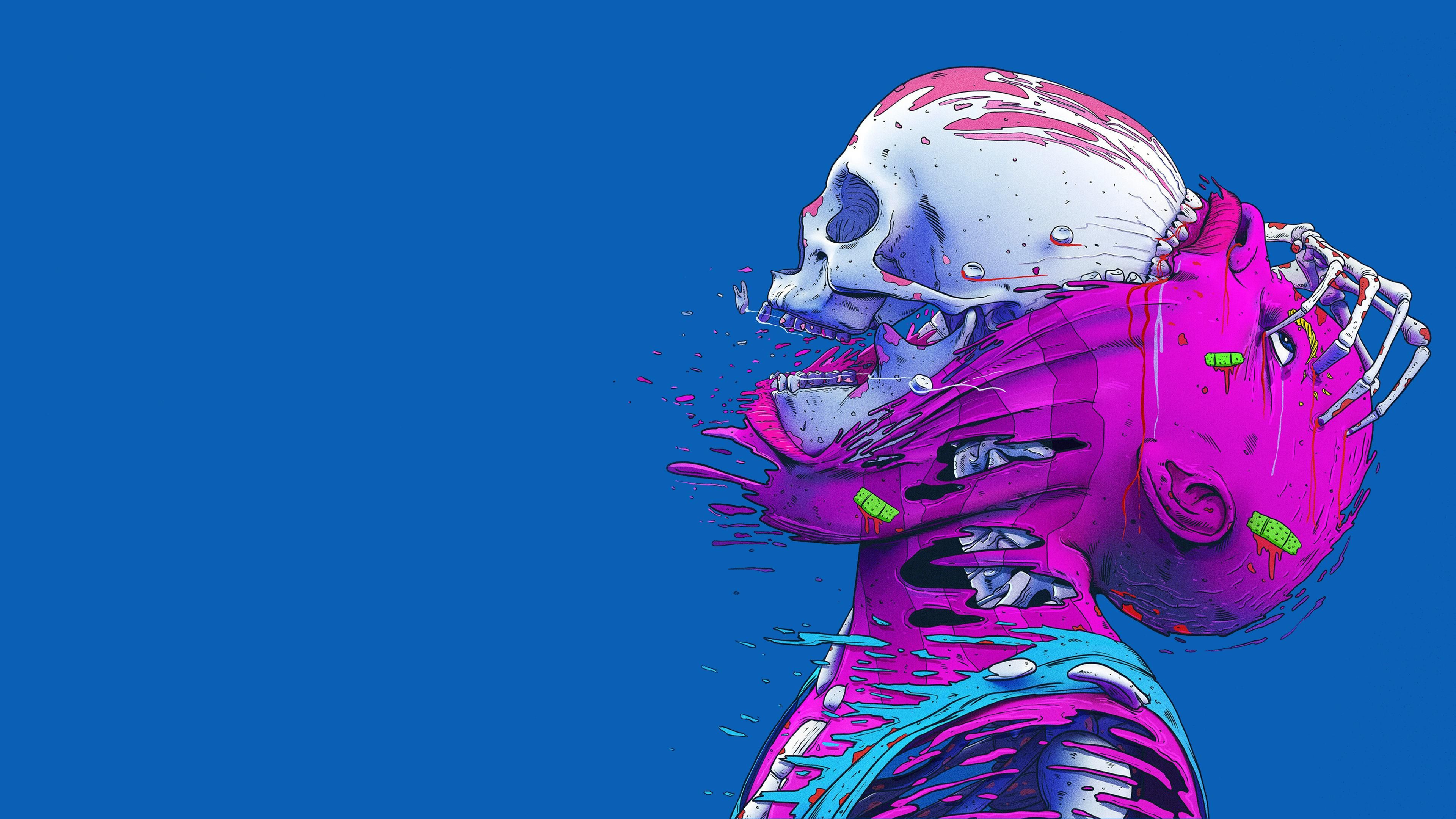 REVEALING Bysullo. Desktop wallpaper art, Skull wallpaper, Cyberpunk art