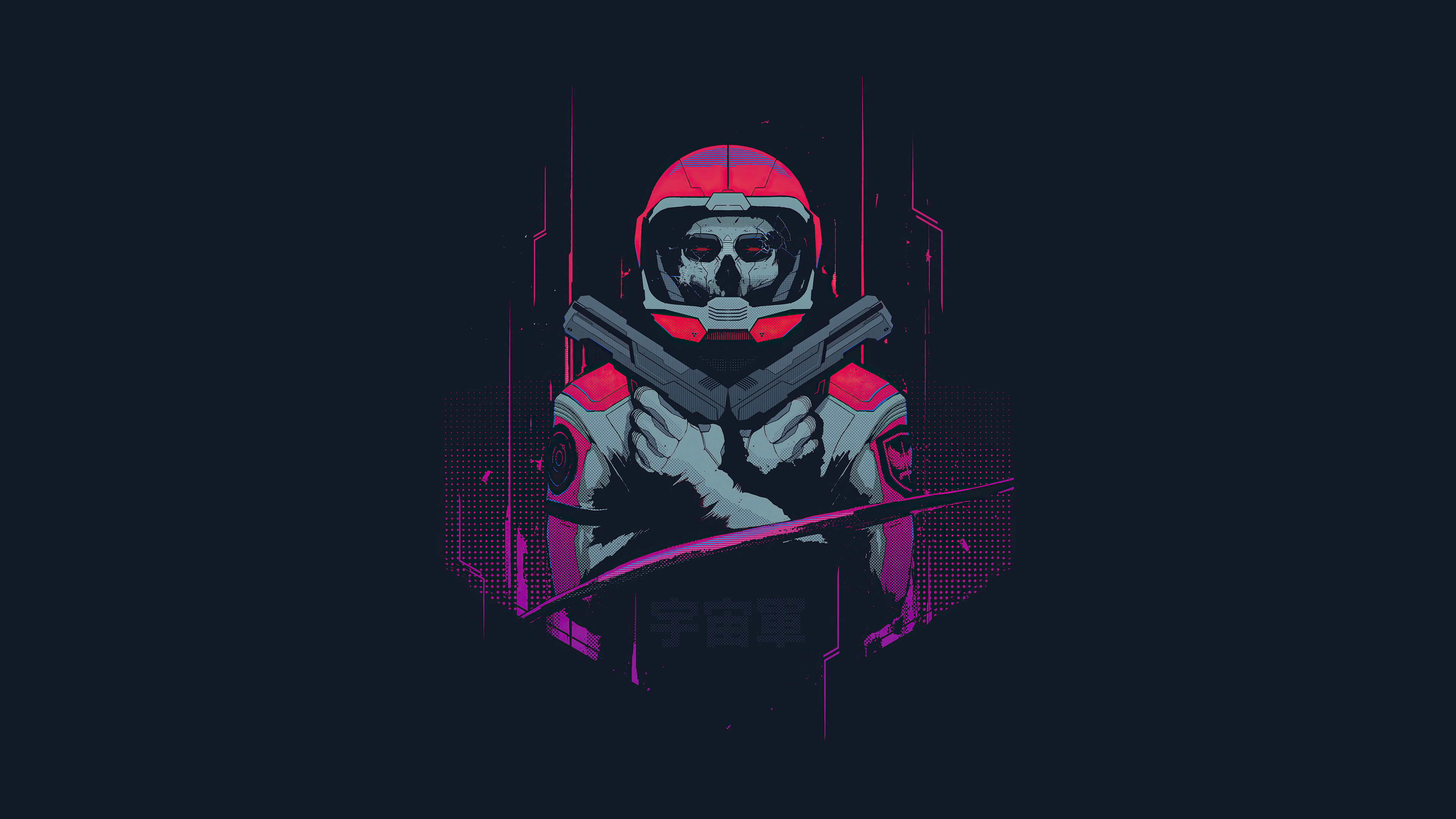 Astronaut, Cyberpunk, Dark, Gun, Skull Wallpaper & Background Image