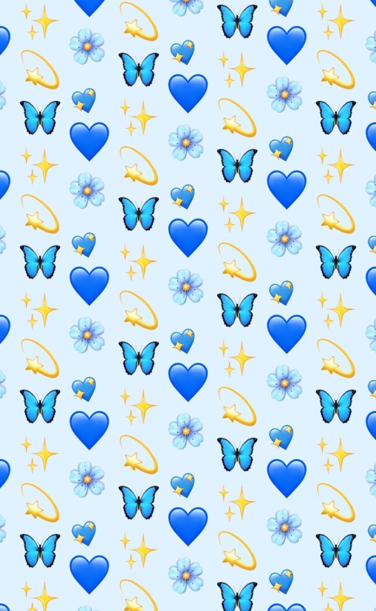 Blue Emoji Wallpaper Free Blue Emoji Background