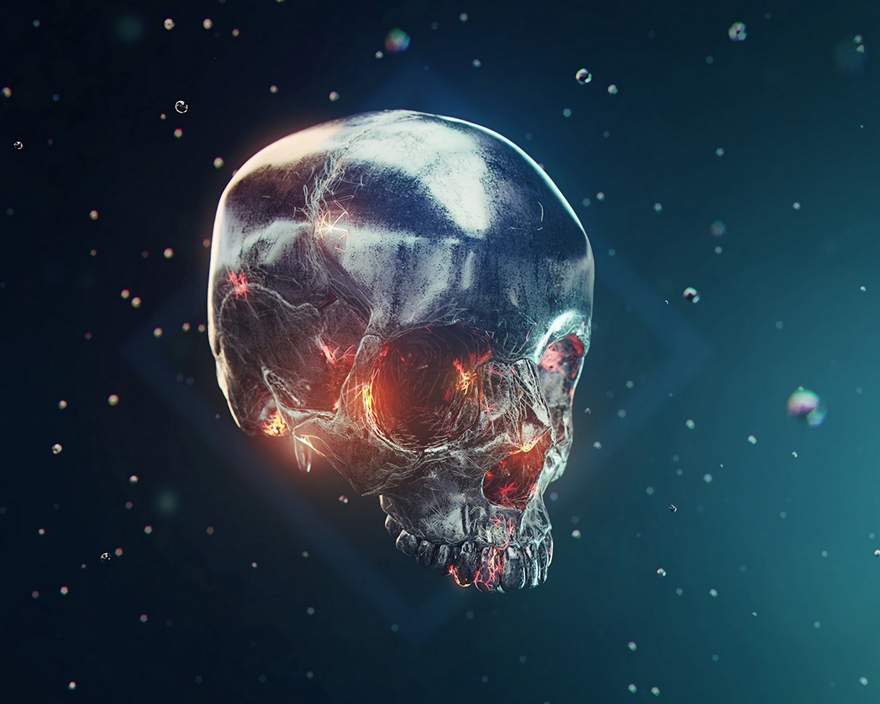 Wallpaper Skull, Form, Cyberpunk, Futurism X 2160 Skull