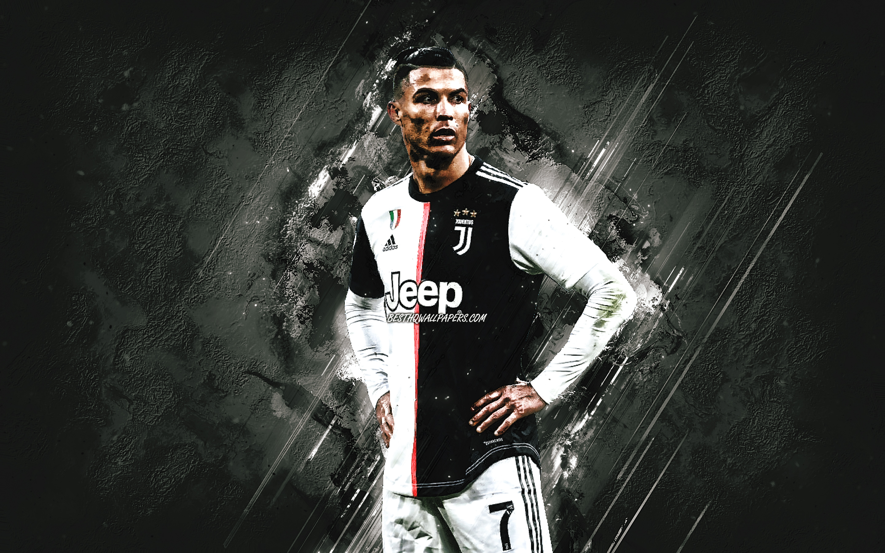 Cristiano Ronaldo, Portrait, Juventus Fc, Cr New HD Wallpaper