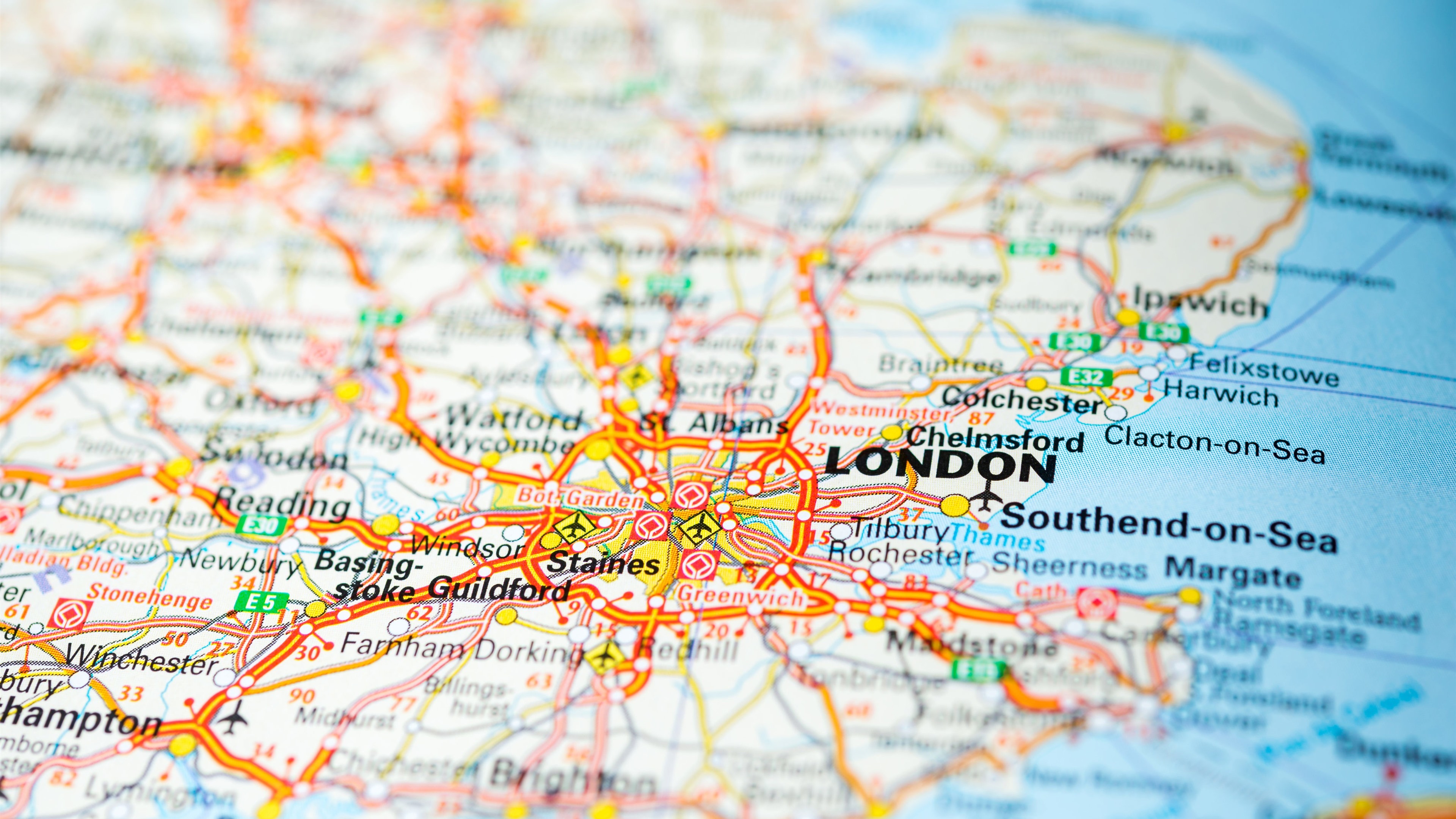 Wallpaper Map, England, London 3840x2160 UHD 4K Picture, Image