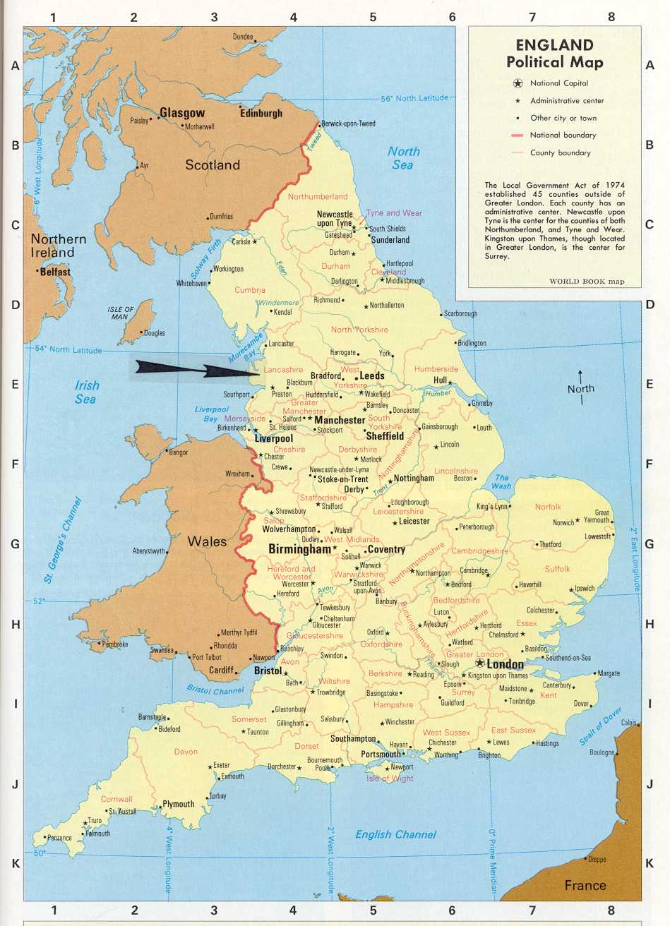 Where is Lancashire County Located in England