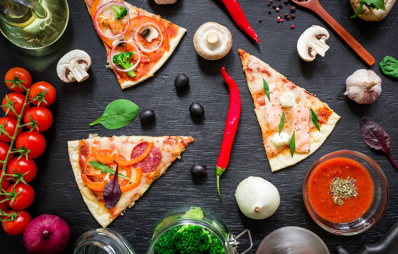 Wallpaper table, food, pizza, Italian, Pizza, wooden table, Tasty image for desktop, section еда