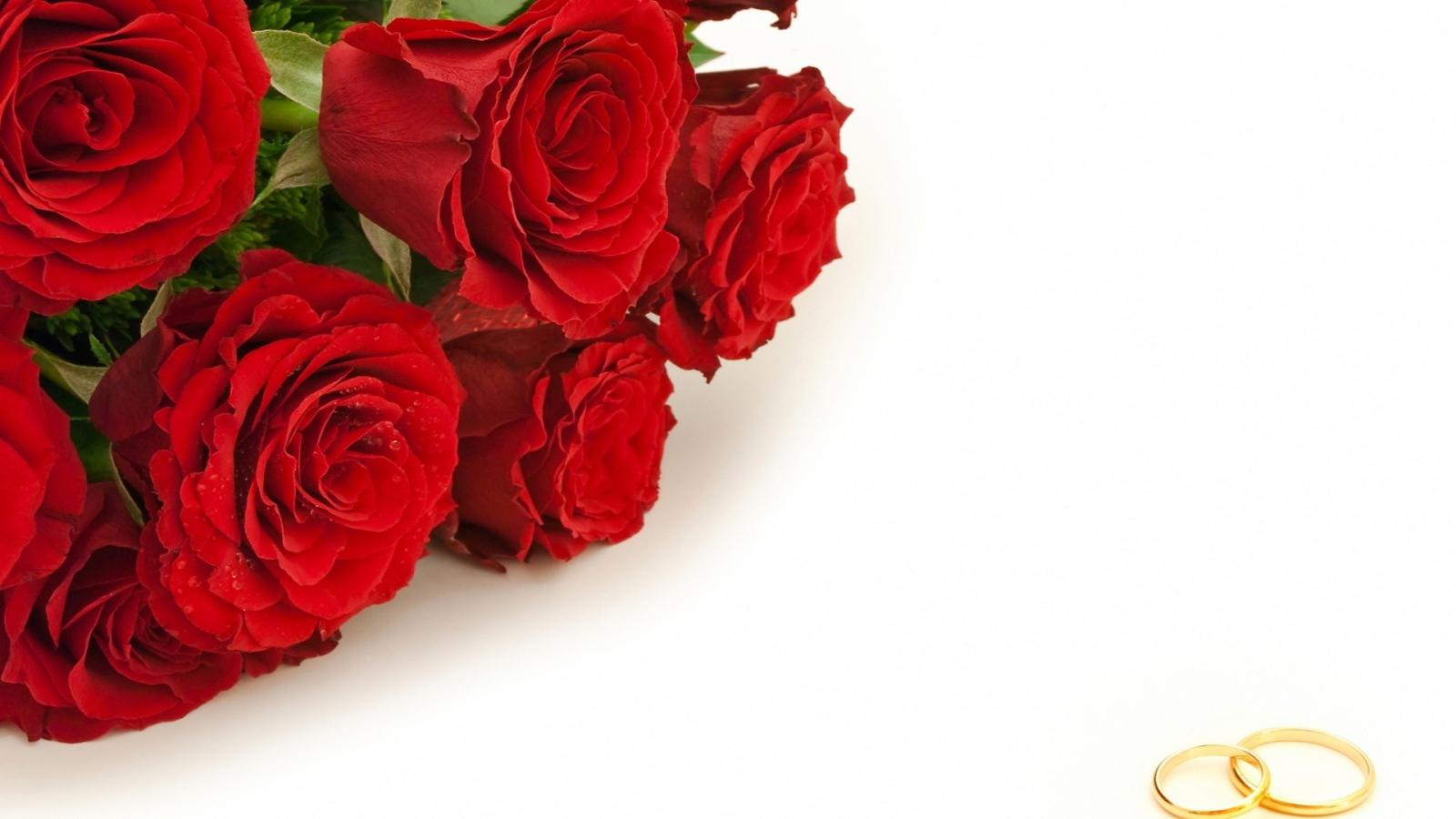 3D Rings and roses, photo warehouse, 1600x900 QNK