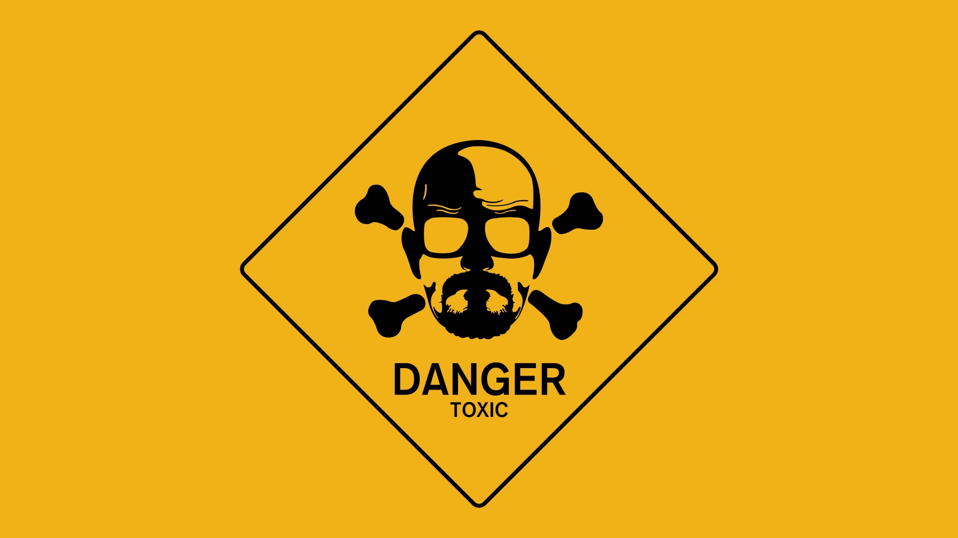 Breaking Bad Walt Danger Toxic Sign Wallpaper in jpg format for free download