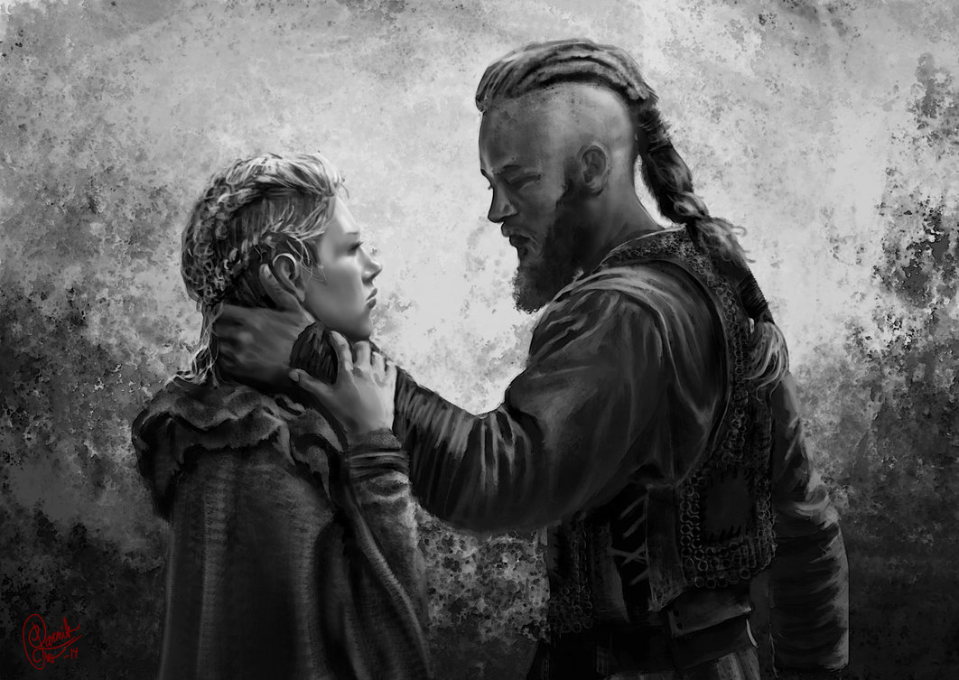 Download Ragnar, Bjorn, And Lagertha In Vikings Wallpaper