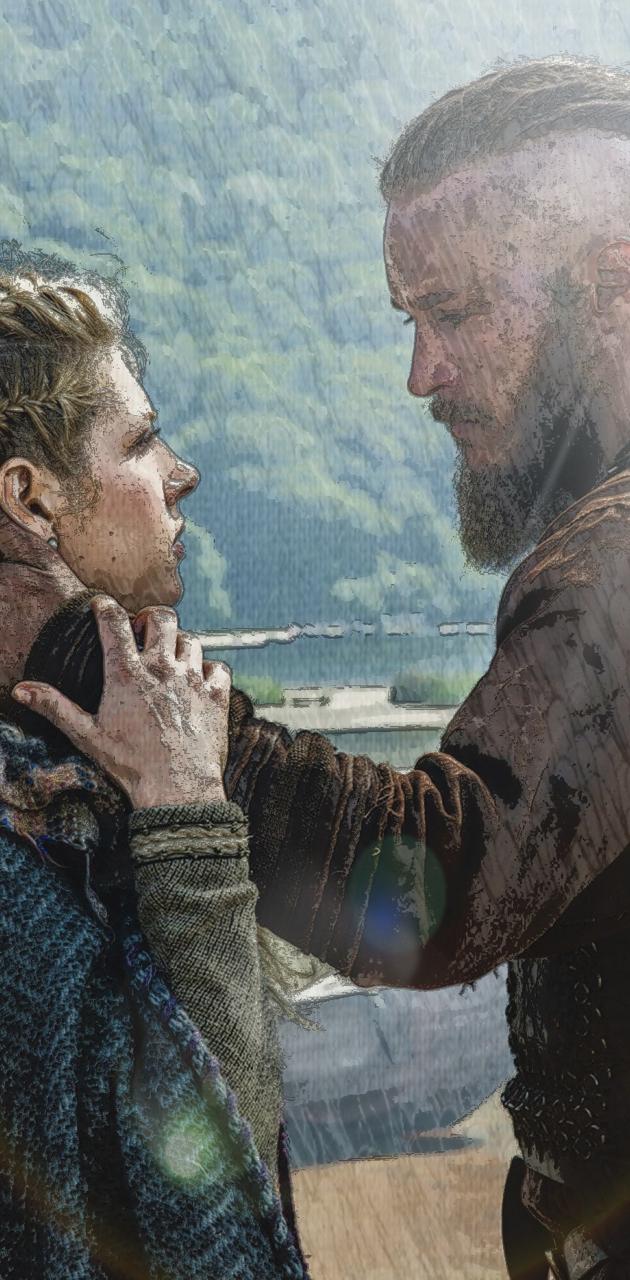 Ragnar and Lagertha wallpaper
