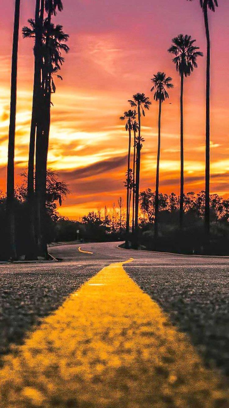 Street of los angeles wallpaper Wallpaper iphone HD. Sunrise wallpaper, iPhone background nature, Beautiful wallpaper for iphone