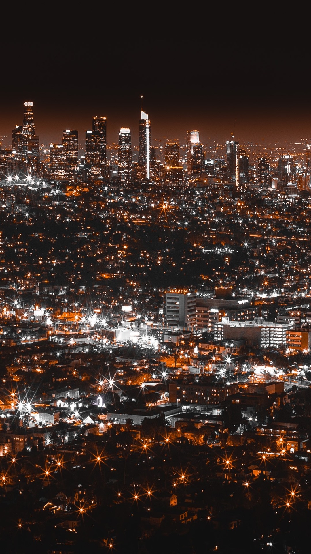 Wallpaper Los Angeles, night, city, lights, USA 2880x1800 HD Picture, Image