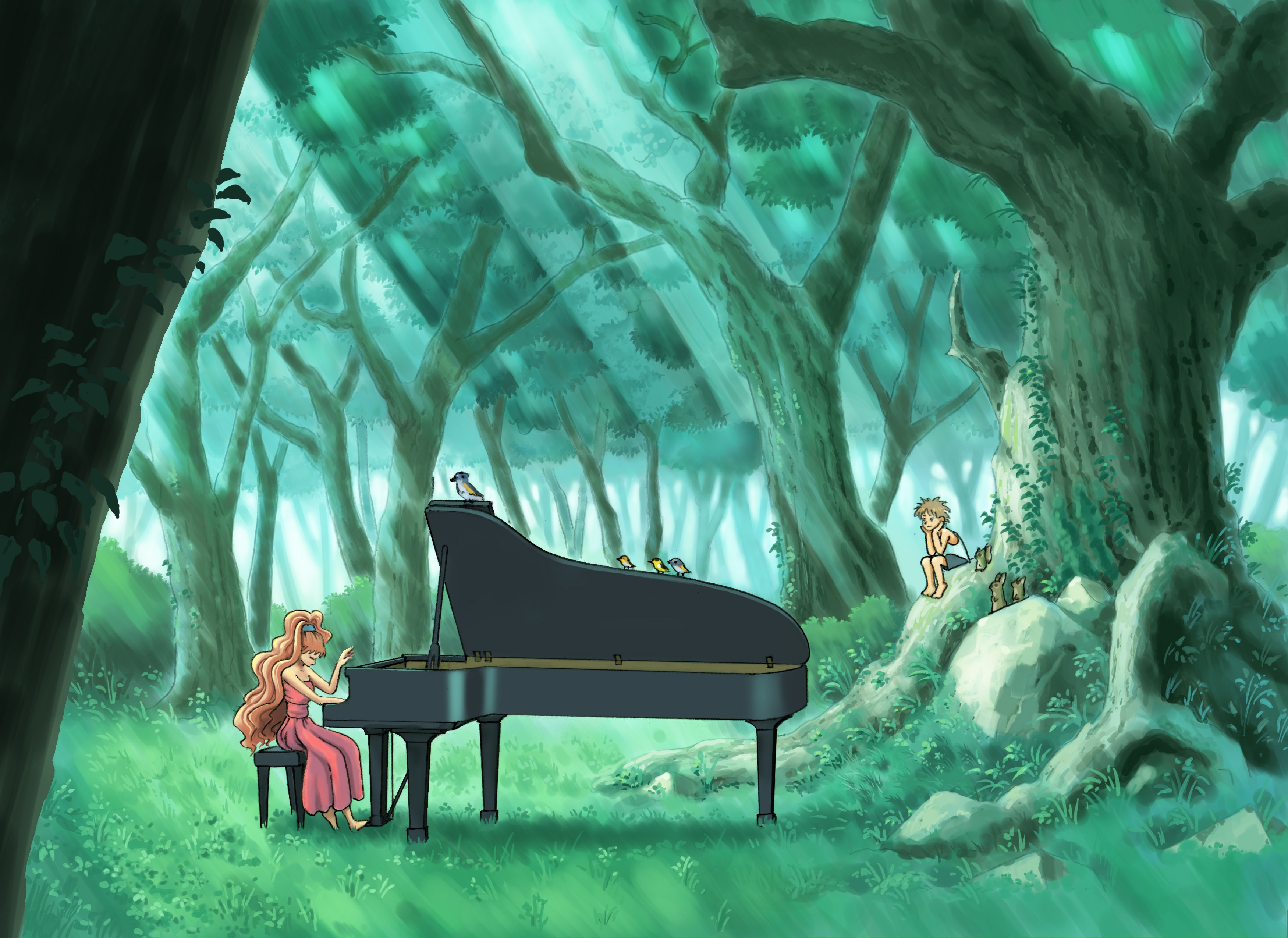Piano No Mori HD Wallpaper
