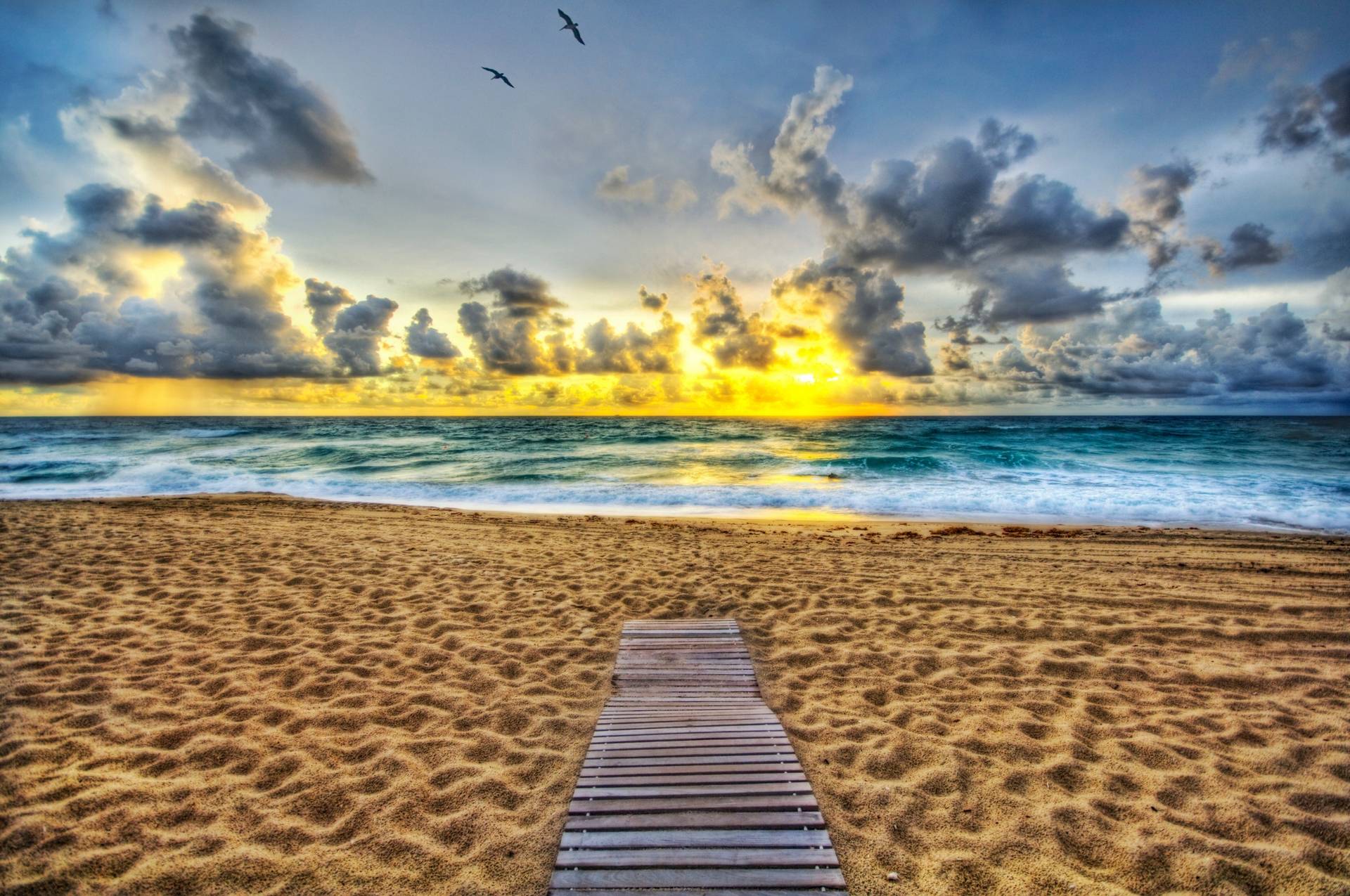 Photo Wallpaper Sand, Beach, Sunrise, The Ocean, Fl, Without Laughter Is A Day Wasted Morning