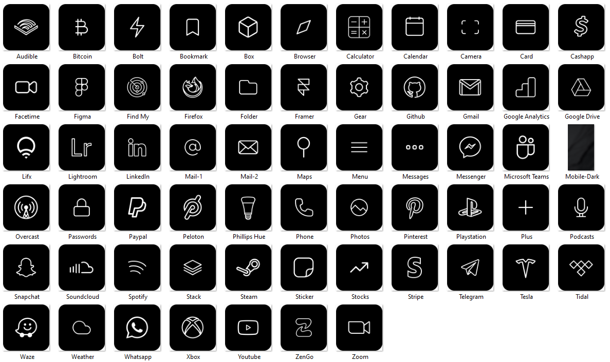 IOSICONPACK Dark Icon + Wallpaper
