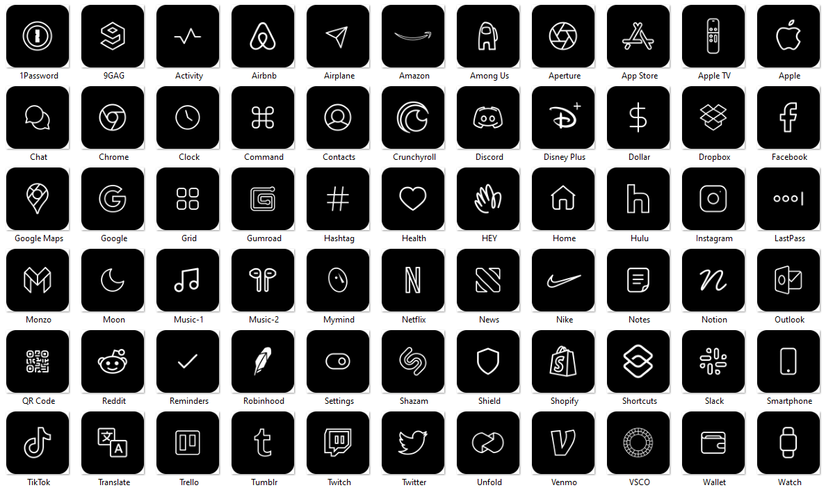 IOSICONPACK Dark Icon + Wallpaper