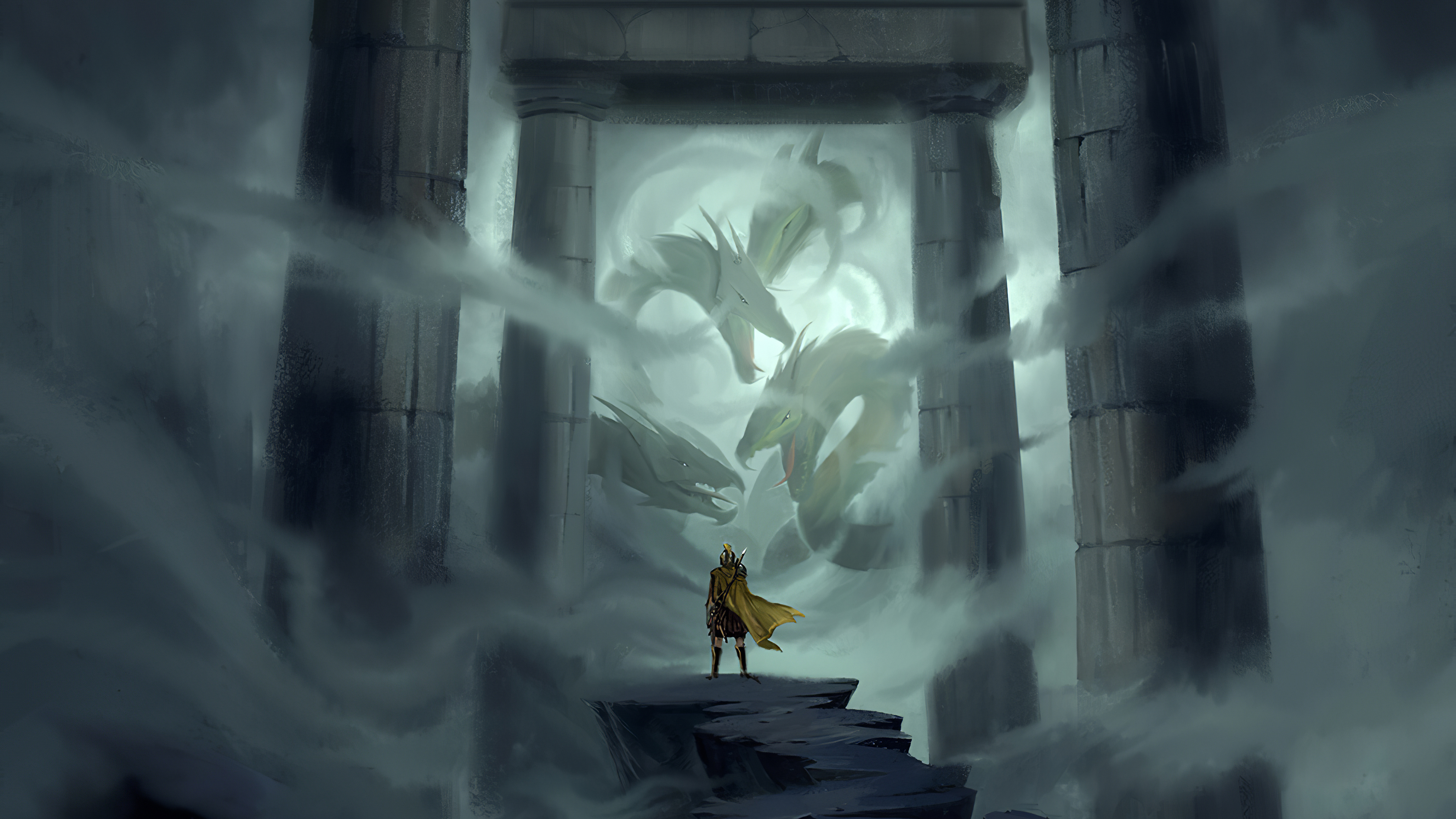 Fighting Dragons 4k, HD Artist, 4k Wallpaper, Image, Background, Photo and Picture